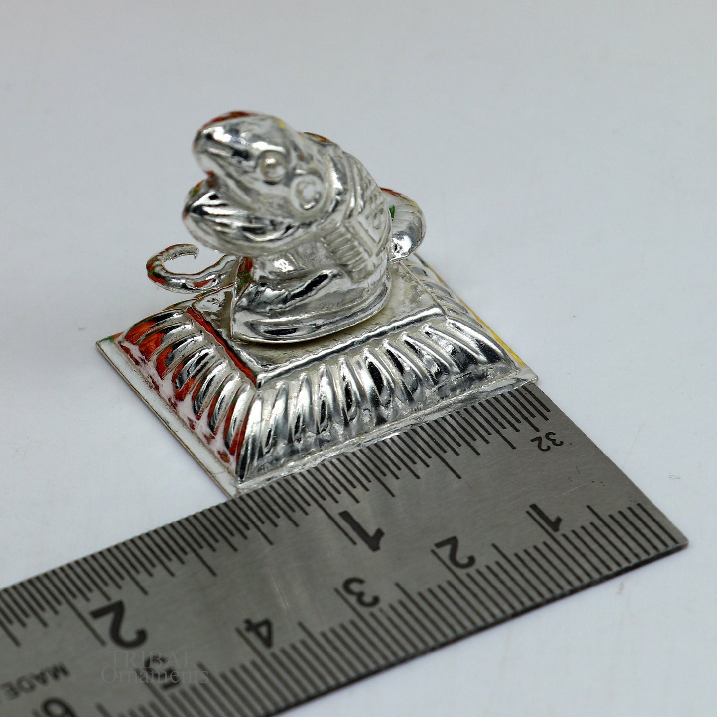 Lord Ganesha Vahan Mushak maharaj sterling silver handmade small article for puja, best gift for lord ganesha, divine statue su608 - TRIBAL ORNAMENTS