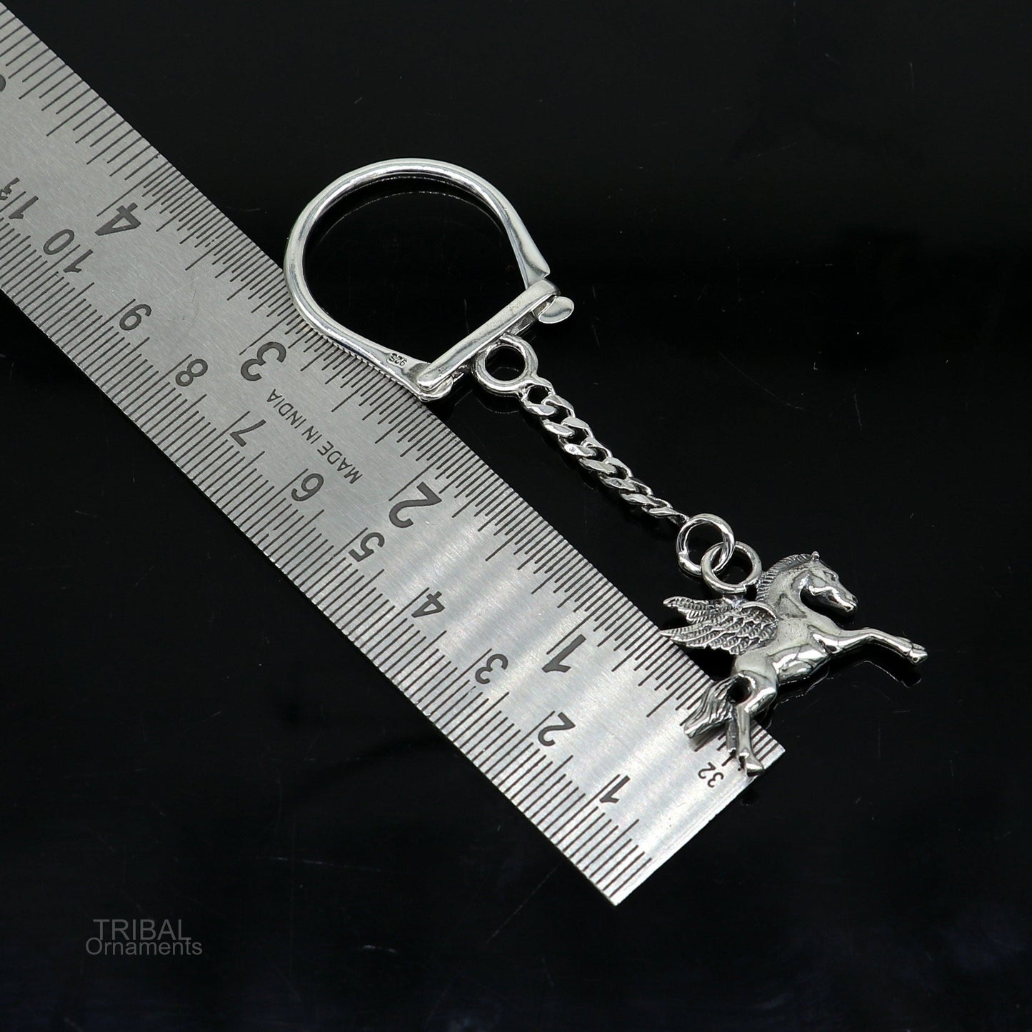 925 Sterling silver handmade unique unicorn horse design solid key chian, stylish royal gifting silver accessories unisex gift jewelry kch04 - TRIBAL ORNAMENTS