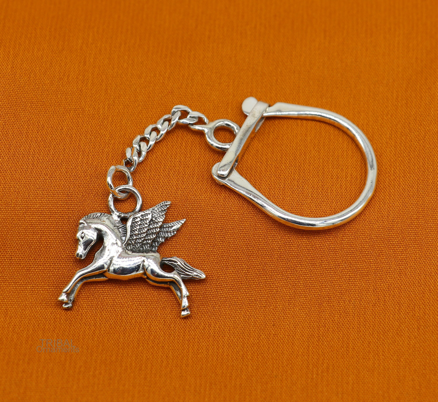 925 Sterling silver handmade unique unicorn horse design solid key chian, stylish royal gifting silver accessories unisex gift jewelry kch04 - TRIBAL ORNAMENTS