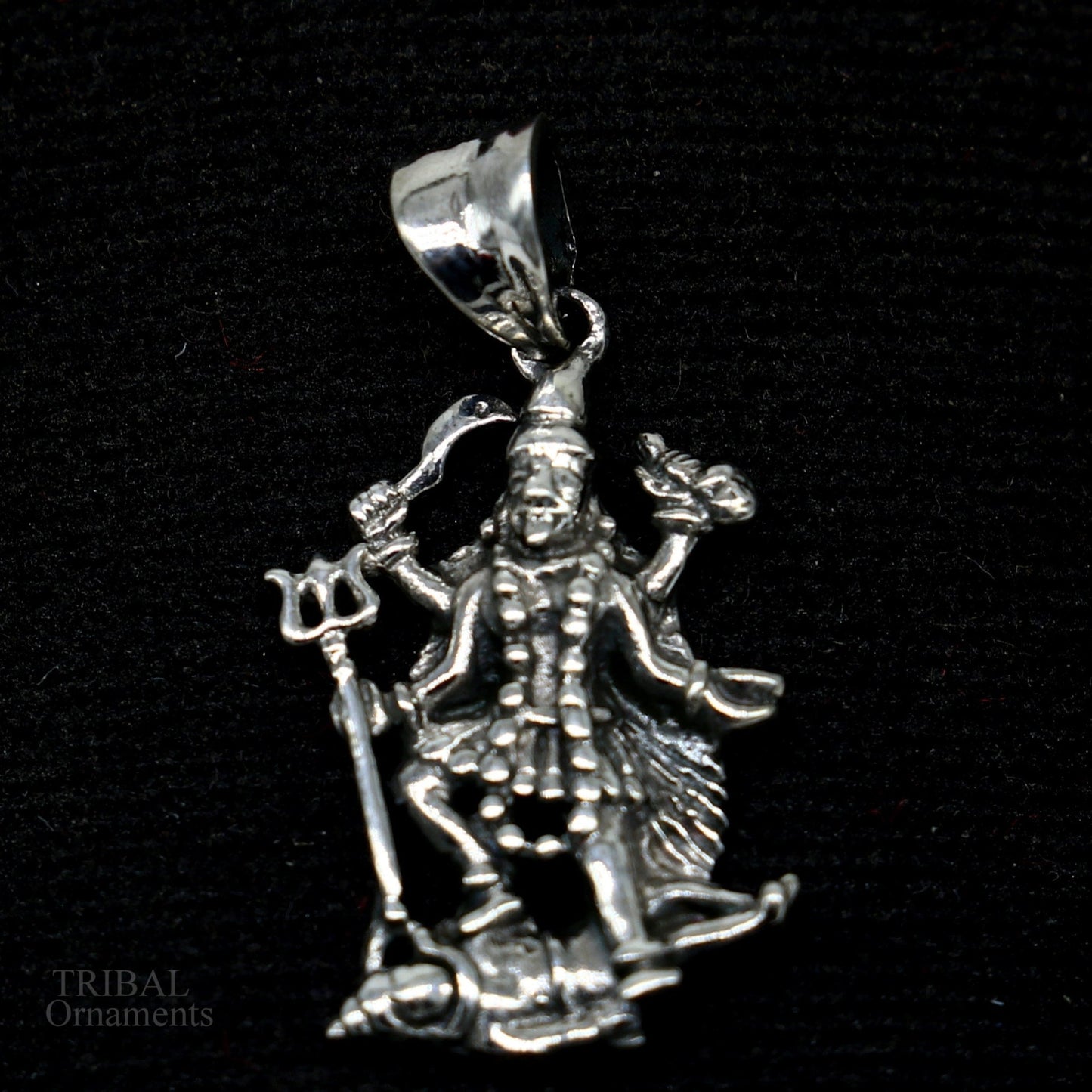925 sterling silver blessing Goddess Kalika maa/ Kali ma pendant, amazing tantri pendant personalized jewelry tribal jewelry nsp448 - TRIBAL ORNAMENTS