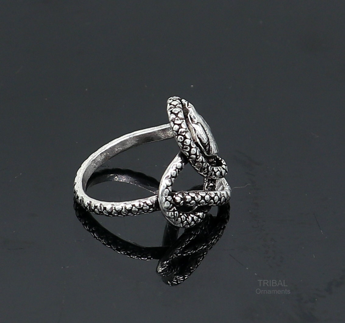 Pure 925 sterling silver handmade snake design vintage antique stylish ring band, gorgeous snake ring best elegant dainty jewelry ring281 - TRIBAL ORNAMENTS