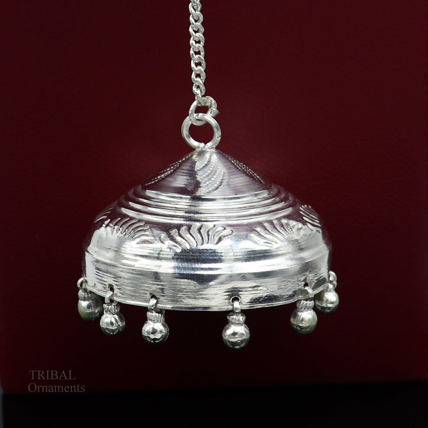 Solid Silver idol's chattar or chhatra, silver umbrella god temple art, hand craved Solid silver temple article, temple utensils su630 - TRIBAL ORNAMENTS