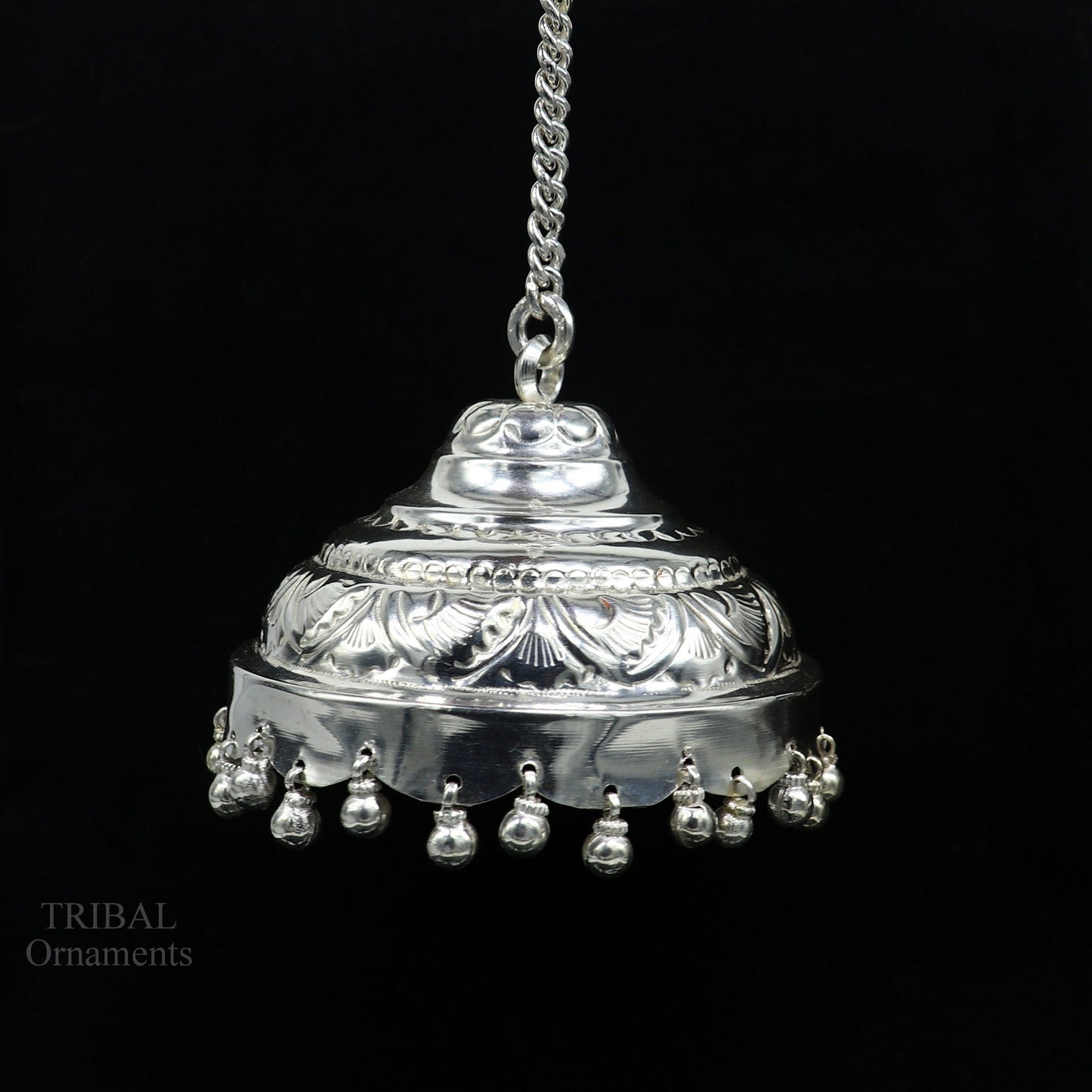 Solid Silver god chattar or chhatra, silver umbrella god temple art, hand craved sterling silver temple article, temple utensils su631 - TRIBAL ORNAMENTS