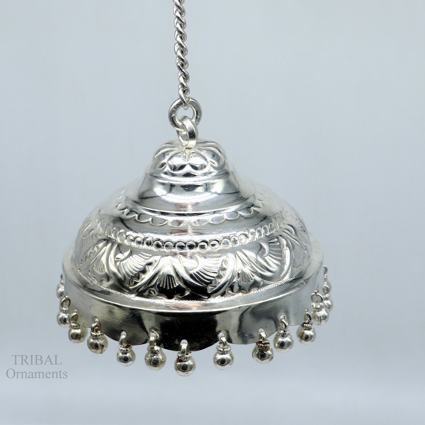 Solid Silver god chattar or chhatra, silver umbrella god temple art, hand craved sterling silver temple article, temple utensils su631 - TRIBAL ORNAMENTS