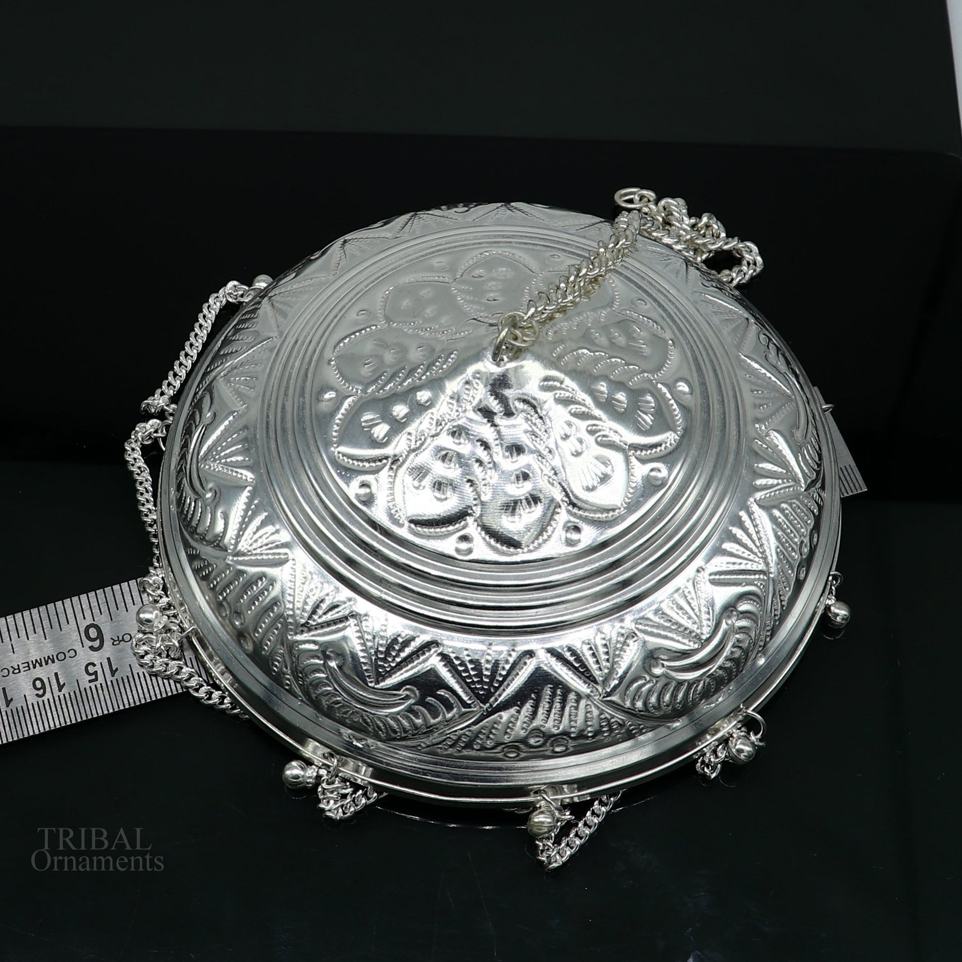 Solid Silver god chattar or chhatra, silver umbrella god temple art, hand craved sterling silver temple article, temple utensils su633 - TRIBAL ORNAMENTS