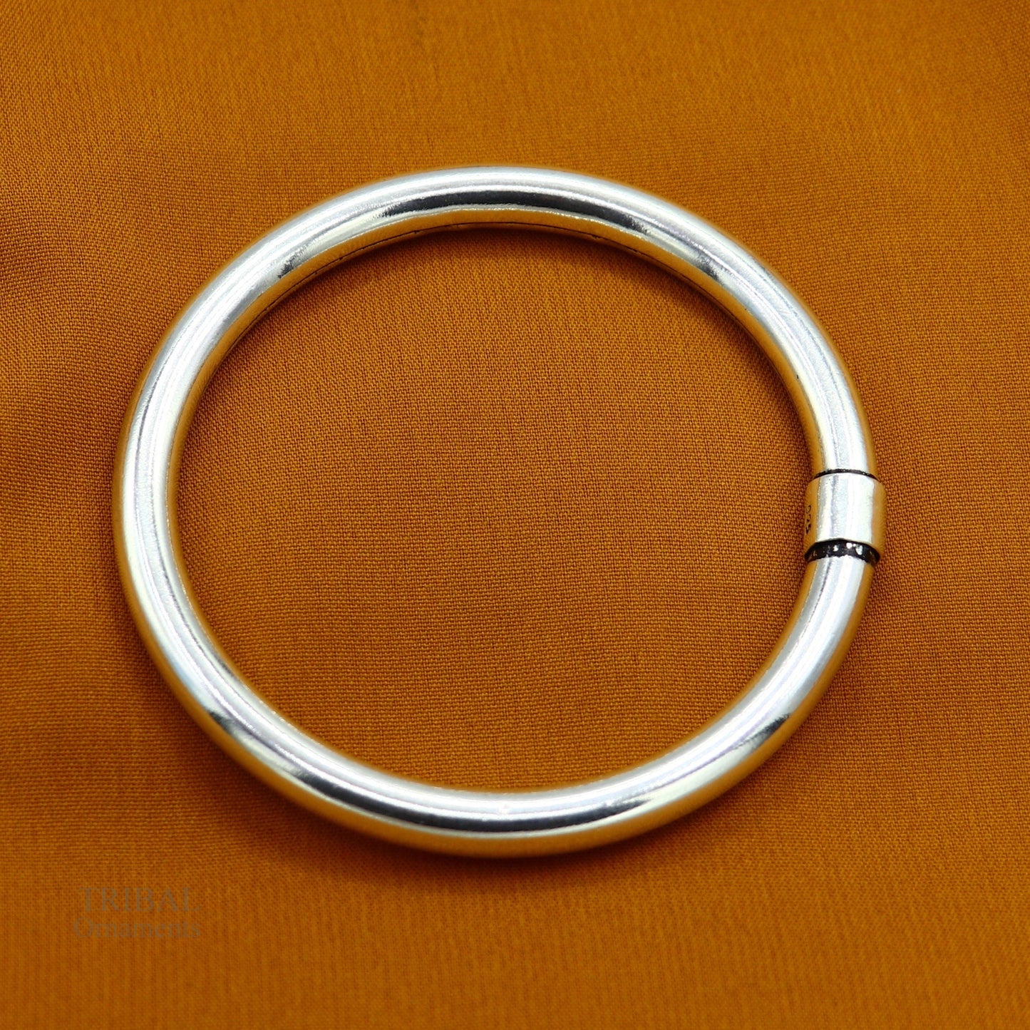 925 sterling silver plain shiny bright bangle bracelet kada, excellent personalized gifting stylish fancy bangle men's or girls nsk425 - TRIBAL ORNAMENTS