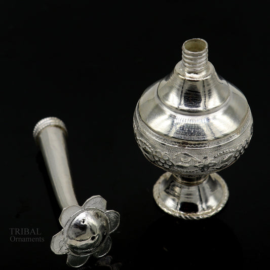 925 sterling silver vintage design Attardani, pooja spray bottle, silver perfume bottle, spray article, puja utensils, best gift su639 - TRIBAL ORNAMENTS