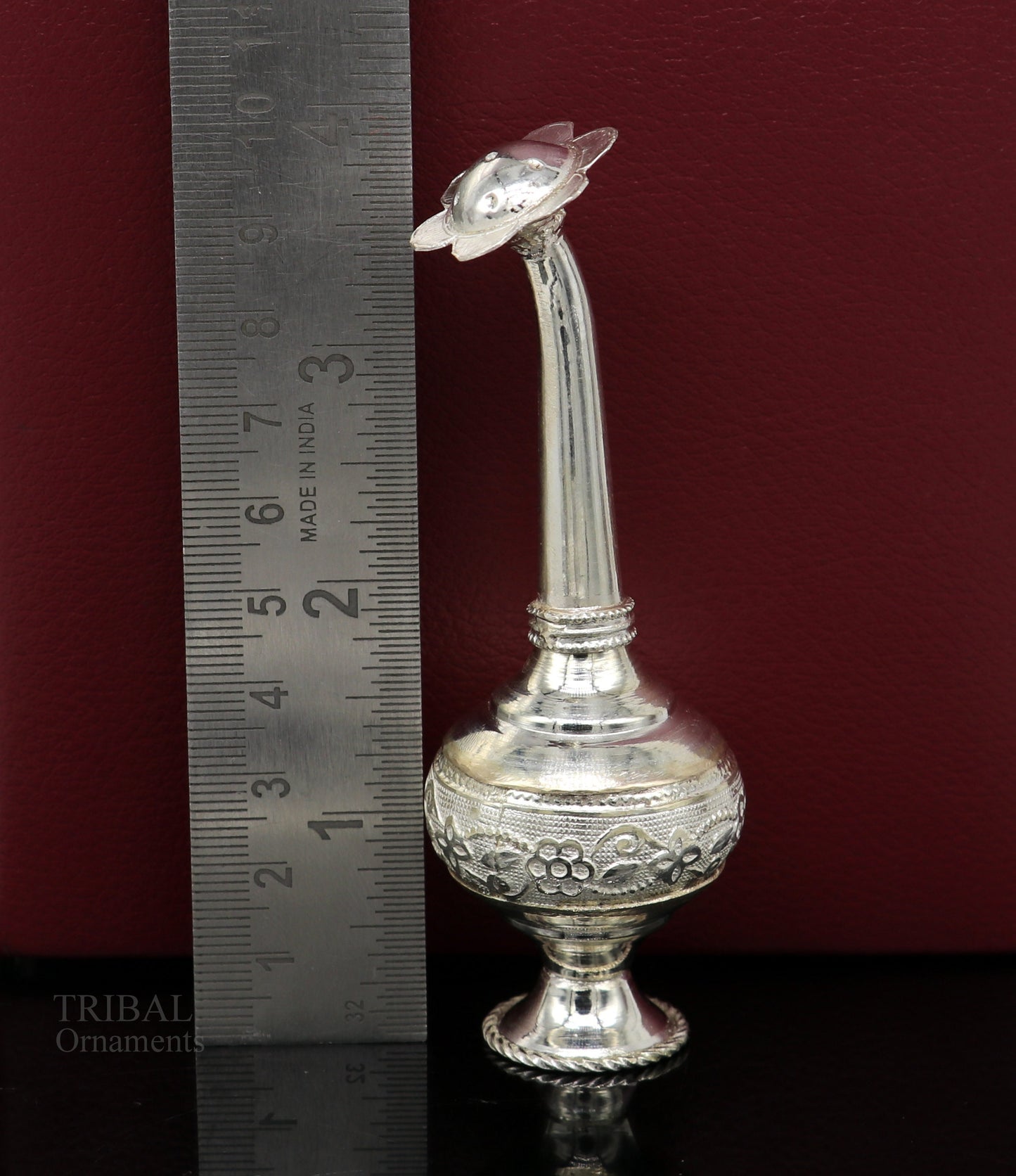 925 sterling silver vintage design Attardani, pooja spray bottle, silver perfume bottle, spray article, puja utensils, best gift su640 - TRIBAL ORNAMENTS