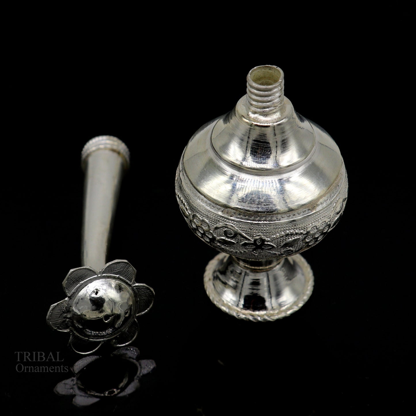 925 sterling silver vintage design Attardani, pooja spray bottle, silver perfume bottle, spray article, puja utensils, best gift su640 - TRIBAL ORNAMENTS