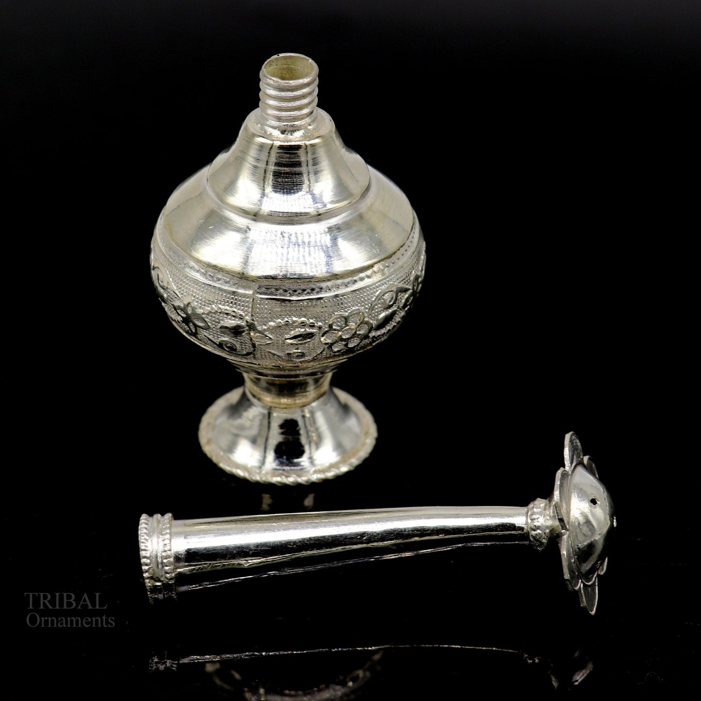 925 sterling silver vintage design Attardani, pooja spray bottle, silver perfume bottle, spray article, puja utensils, best gift su640 - TRIBAL ORNAMENTS