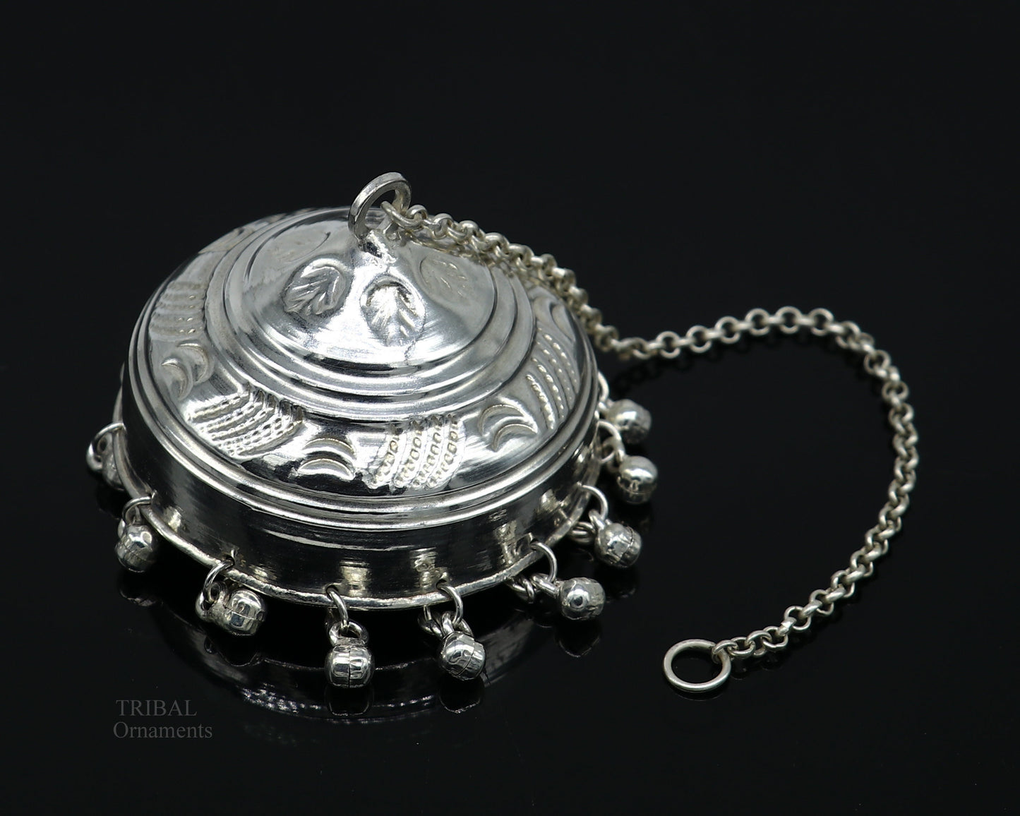 Solid Silver chattar or chhatra, silver umbrella god temple art, Gorgeous hand craved Solid silver temple article, temple utensils su628 - TRIBAL ORNAMENTS