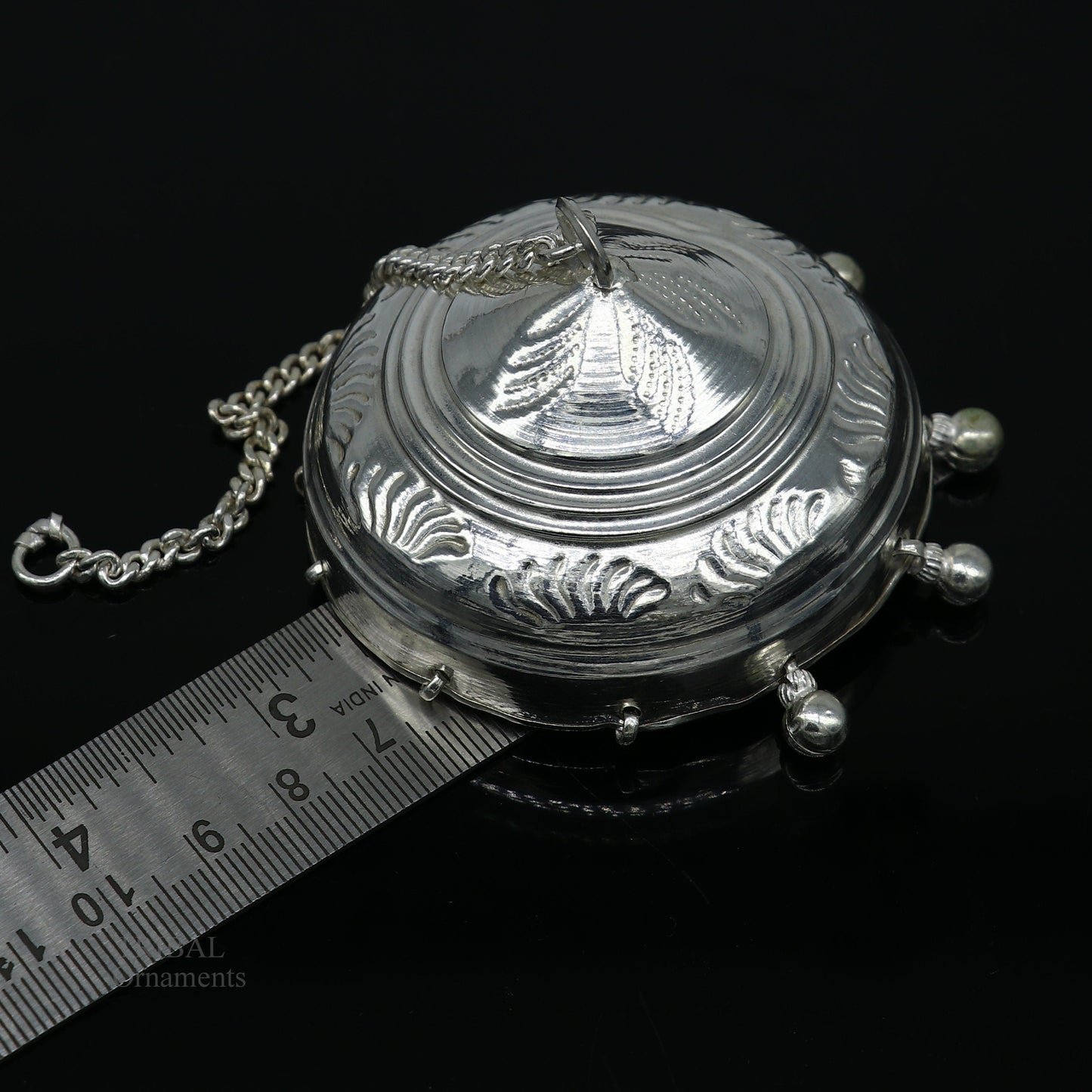 Solid Silver idol's chattar or chhatra, silver umbrella god temple art, hand craved Solid silver temple article, temple utensils su630 - TRIBAL ORNAMENTS