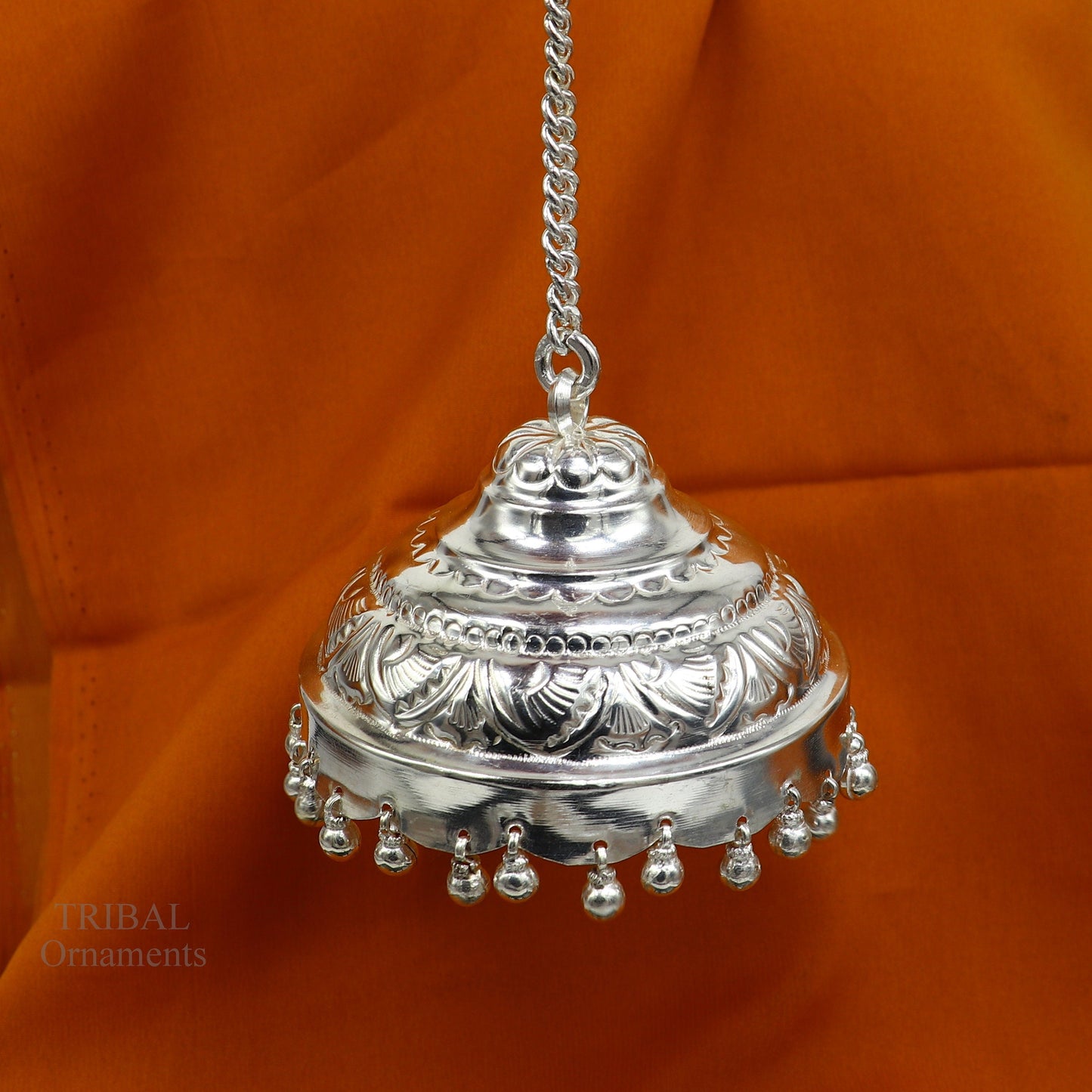 Solid Silver god chattar or chhatra, silver umbrella god temple art, hand craved sterling silver temple article, temple utensils su631 - TRIBAL ORNAMENTS