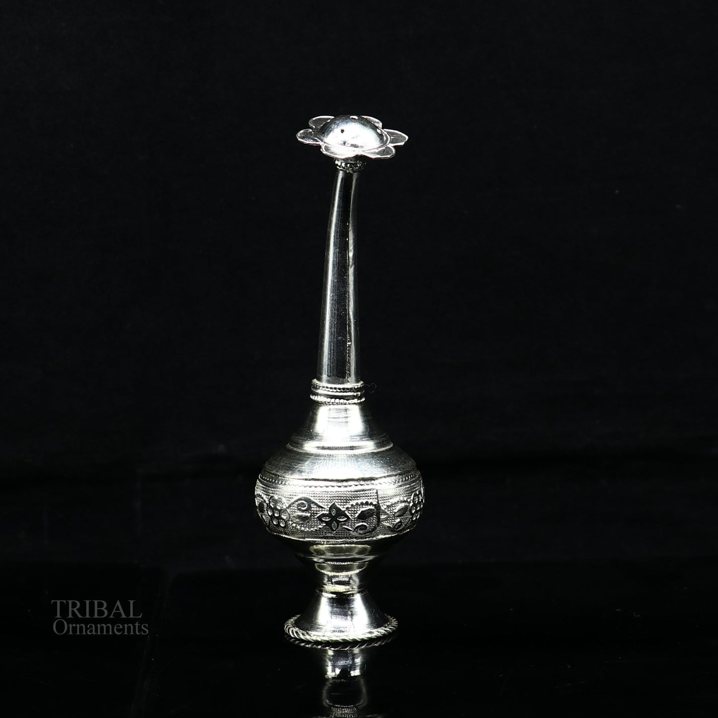 925 sterling silver vintage design Attardani, pooja spray bottle, silver perfume bottle, spray article, puja utensils, best gift su640 - TRIBAL ORNAMENTS