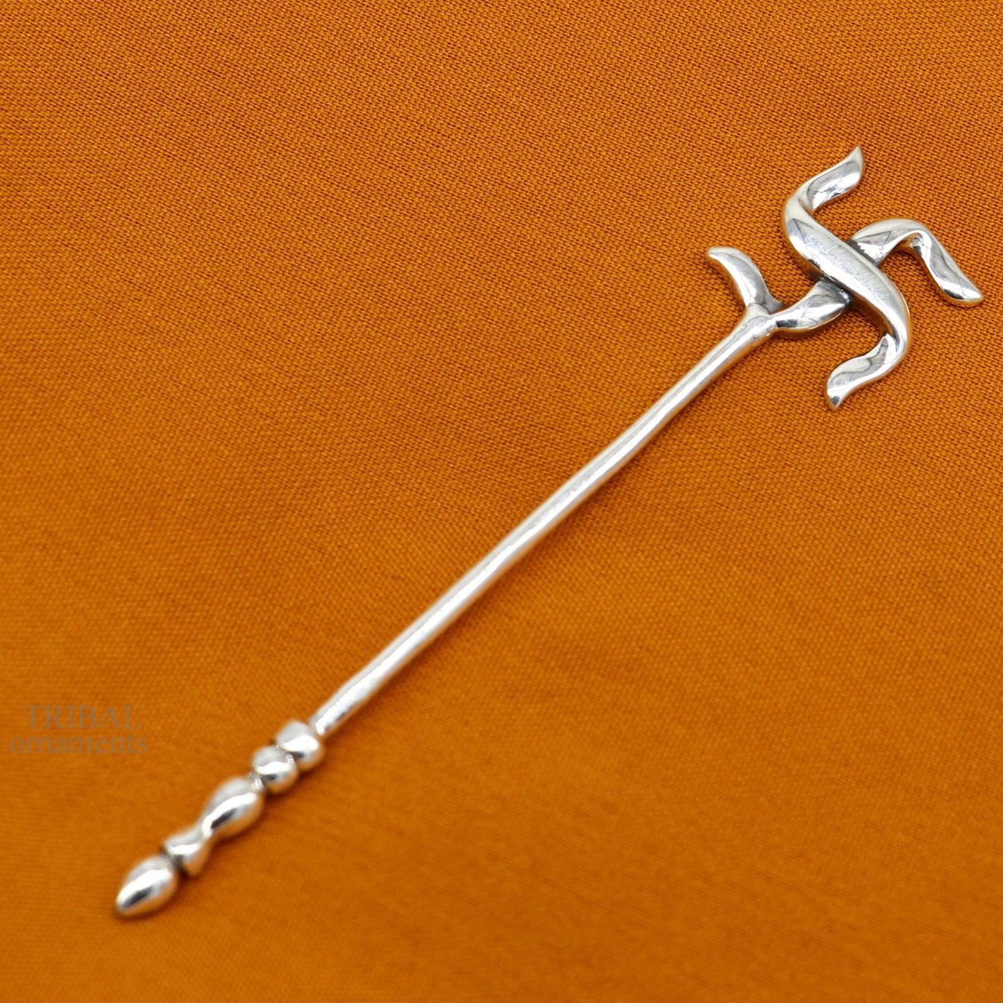 3" inches long handmade solid 925 sterling silver kumkum sticks, eyeliner stick, kajal stick, surma stick, brides vintage style gift su654 - TRIBAL ORNAMENTS