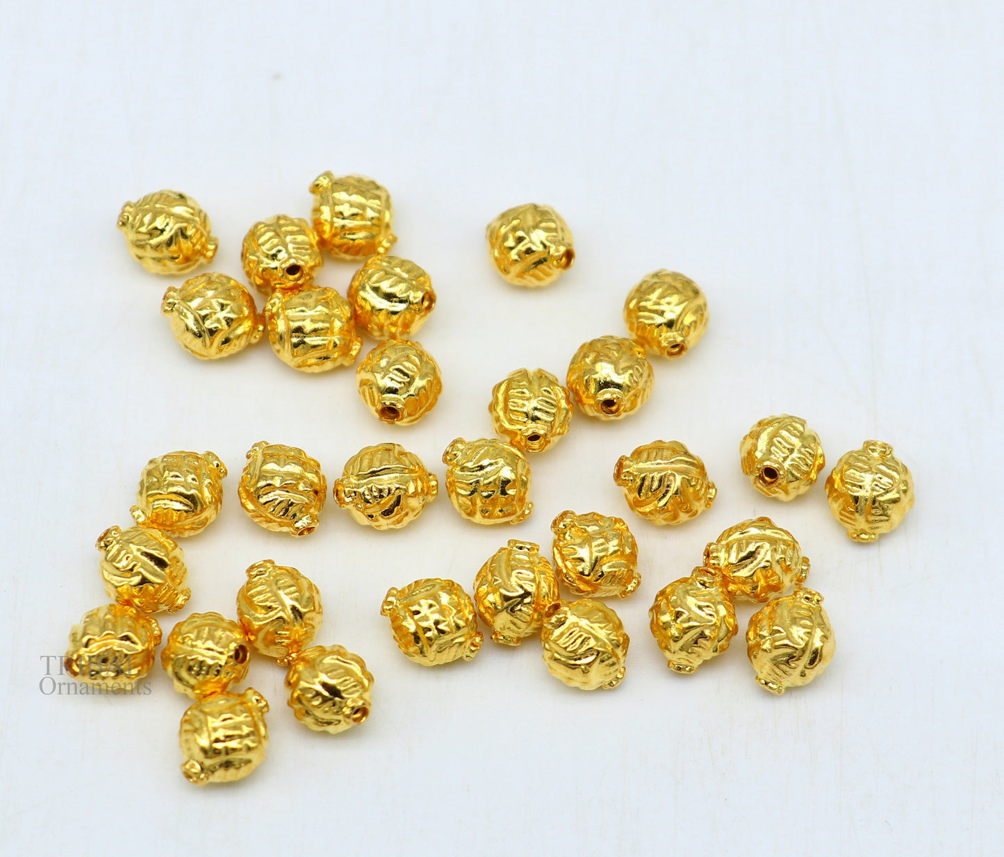 Vintage antique handmade loose beads traditional designer 22k yellow gold beads or ball for custom jewelry making Bead21 - TRIBAL ORNAMENTS
