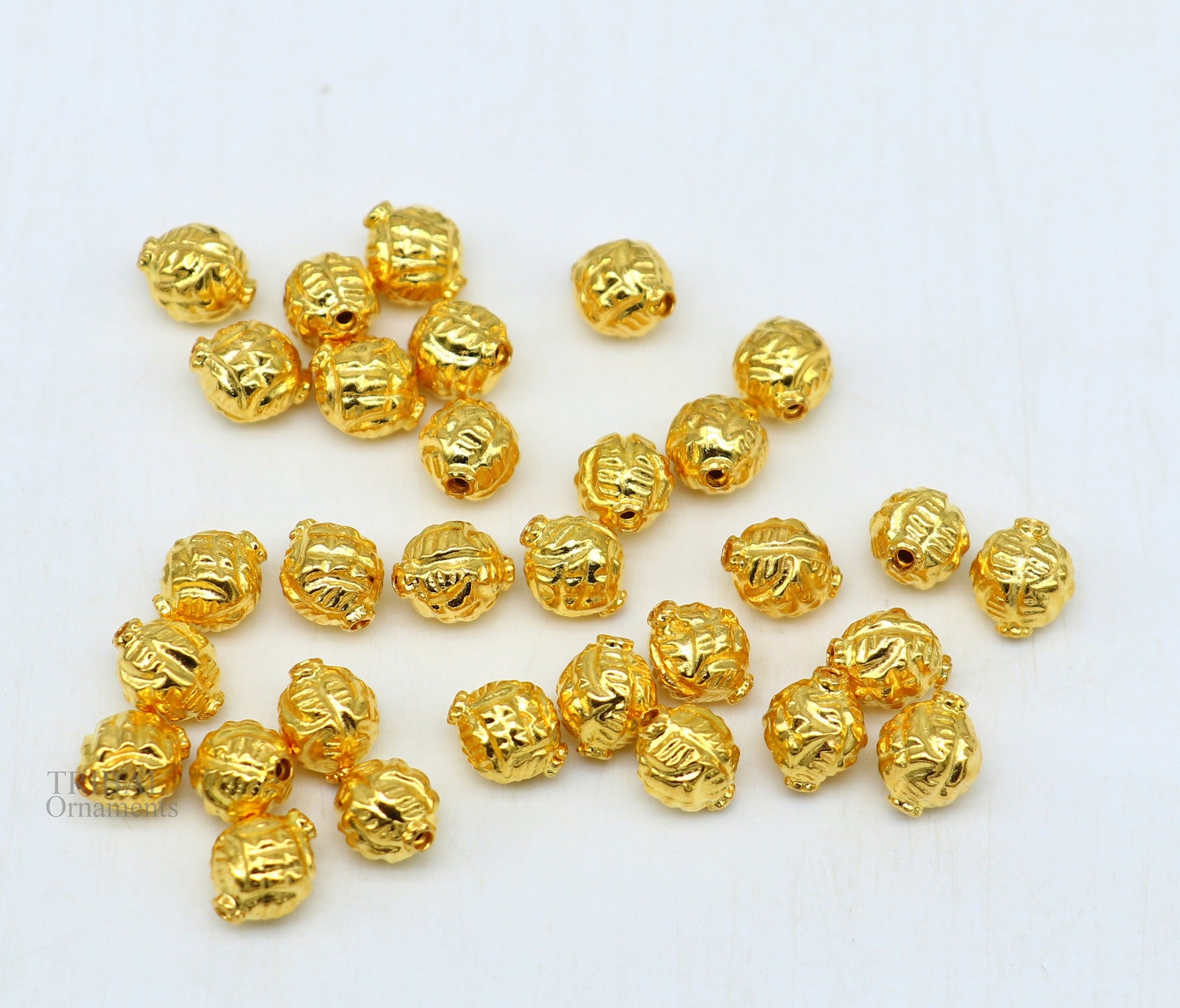Vintage antique handmade loose beads traditional designer 22k yellow gold beads or ball for custom jewelry making Bead21 - TRIBAL ORNAMENTS
