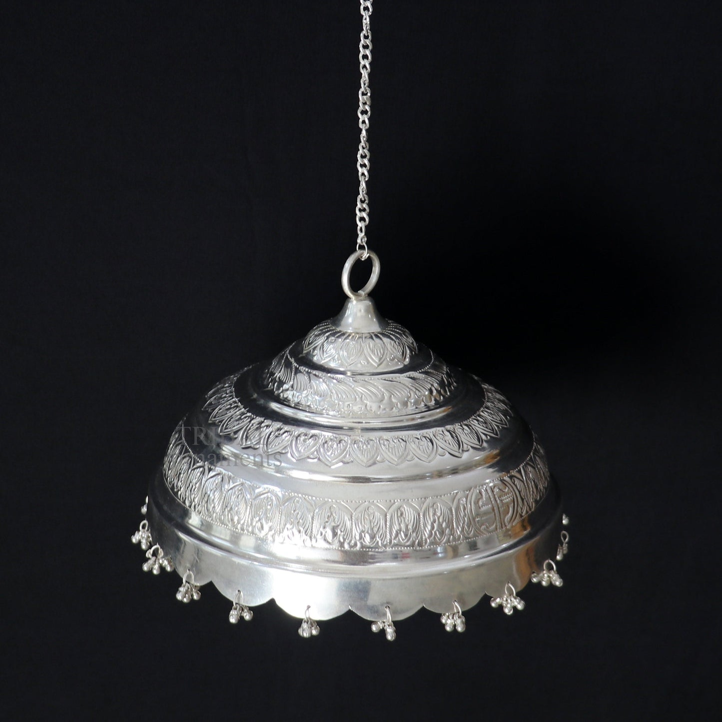 8" wide Vintage style sterling Silver chattar or chhatra, silver umbrella god temple art, Solid silver temple article, temple utensils su665 - TRIBAL ORNAMENTS