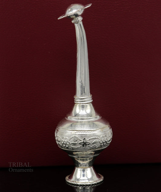 925 sterling silver vintage design Attardani, pooja spray bottle, silver perfume bottle, spray article, puja utensils, best gift su640 - TRIBAL ORNAMENTS