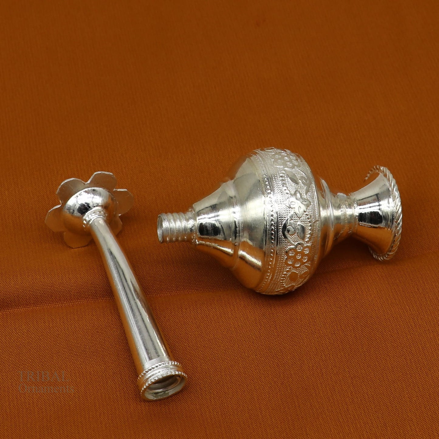925 sterling silver vintage design Attardani, pooja spray bottle, silver perfume bottle, spray article, puja utensils, best gift su640 - TRIBAL ORNAMENTS