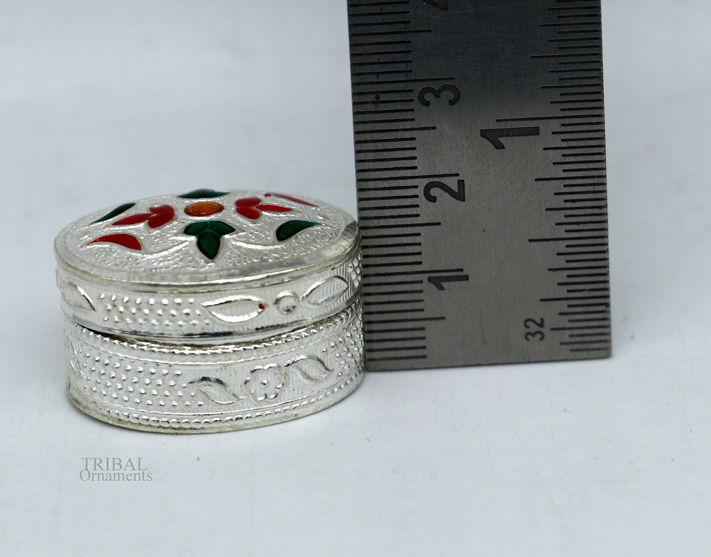 925 solid silver vintage oval shape brides gift kajal box, trinket box, sindur box, eyeliner box, silver utensils, best bridal gift stb340 - TRIBAL ORNAMENTS