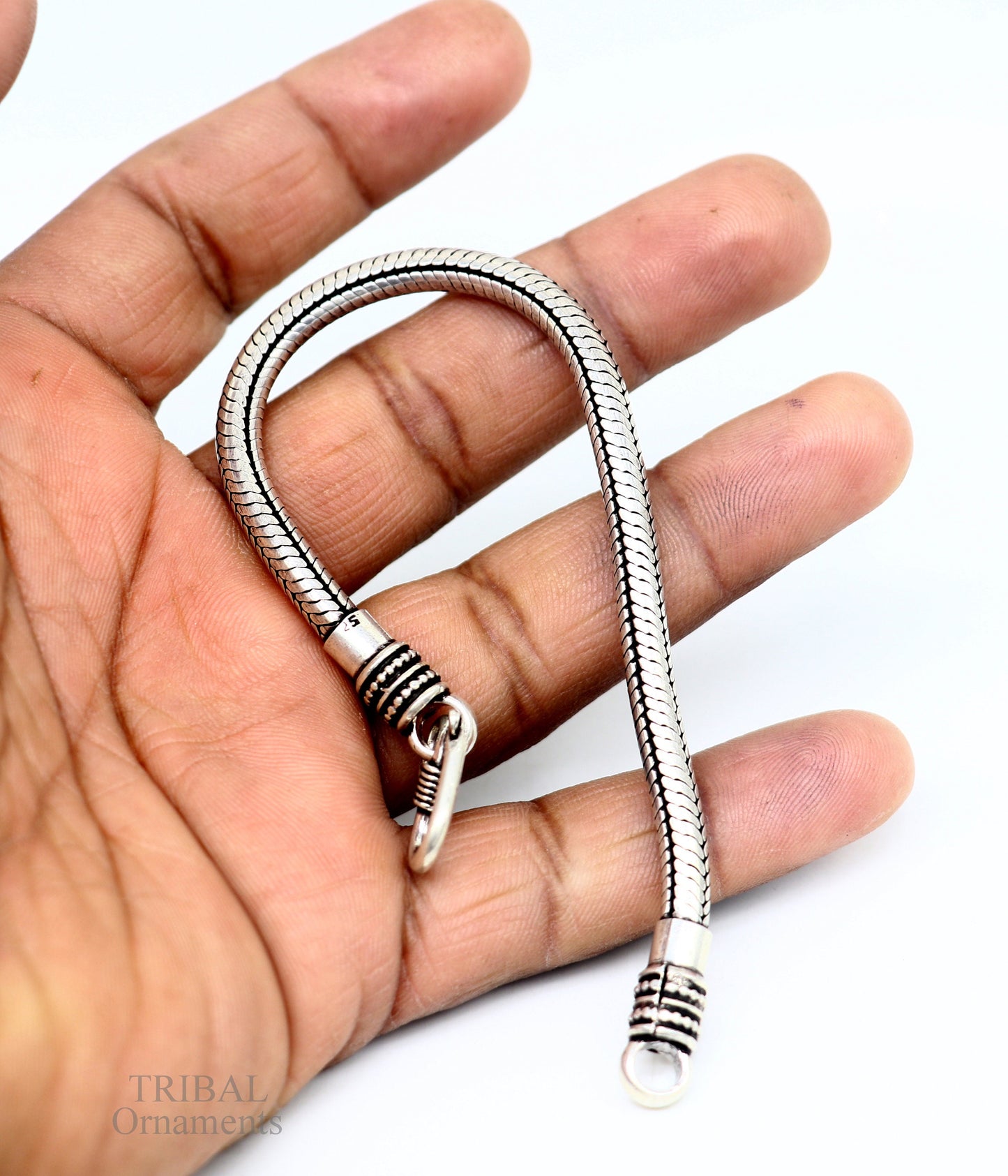 4.5MM Amazing vintage design customized stylish snake chain handmade 925 sterling silver bracelet unisex personalize jewelry sbr241 - TRIBAL ORNAMENTS