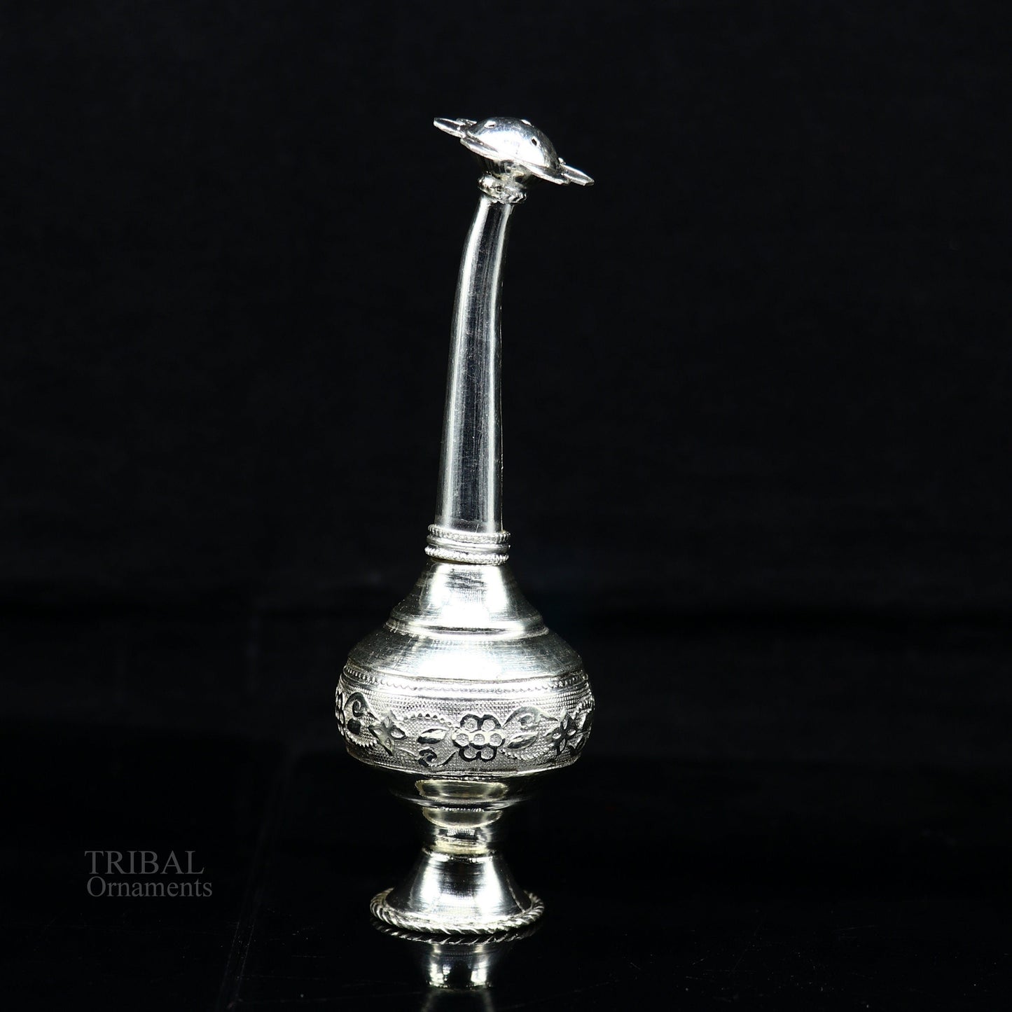 925 sterling silver vintage design Attardani, pooja spray bottle, silver perfume bottle, spray article, puja utensils, best gift su640 - TRIBAL ORNAMENTS