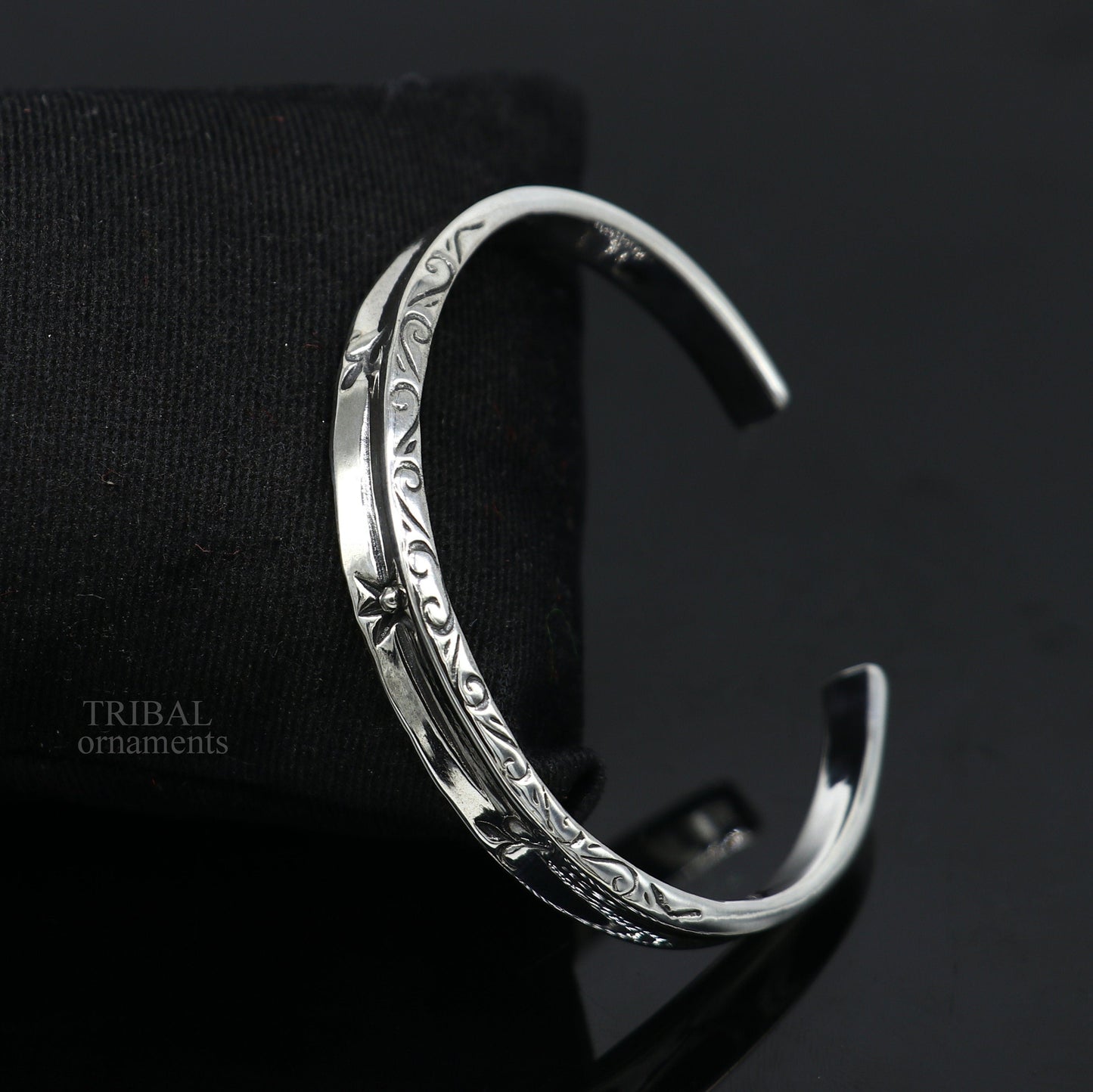 925 sterling silver handmade exclusive vintage design cuff bracelet bangle kada, best unisex stylish fancy gifting jewelry cuff119 - TRIBAL ORNAMENTS