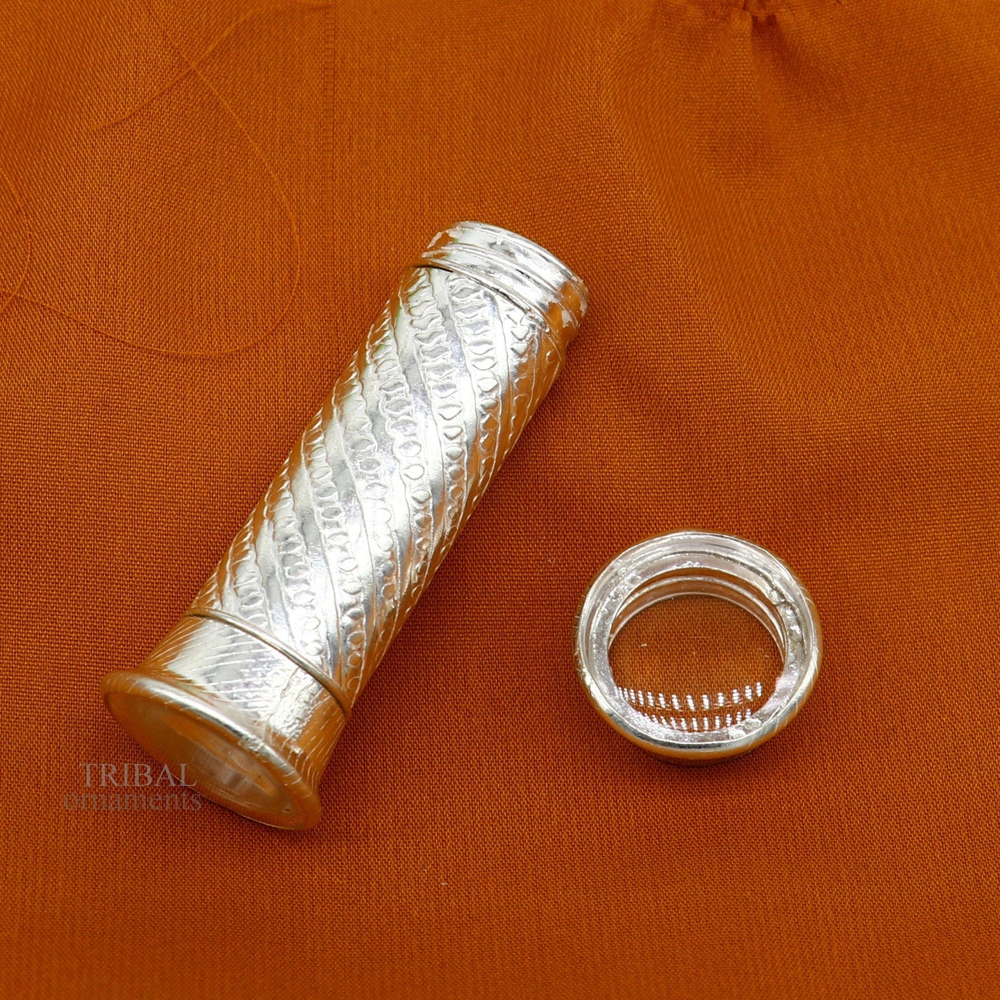 925 Sterling silver handmade small pill box, Tobacco box, storage box silver utensils, silver box, personal box men's accessories su649 - TRIBAL ORNAMENTS