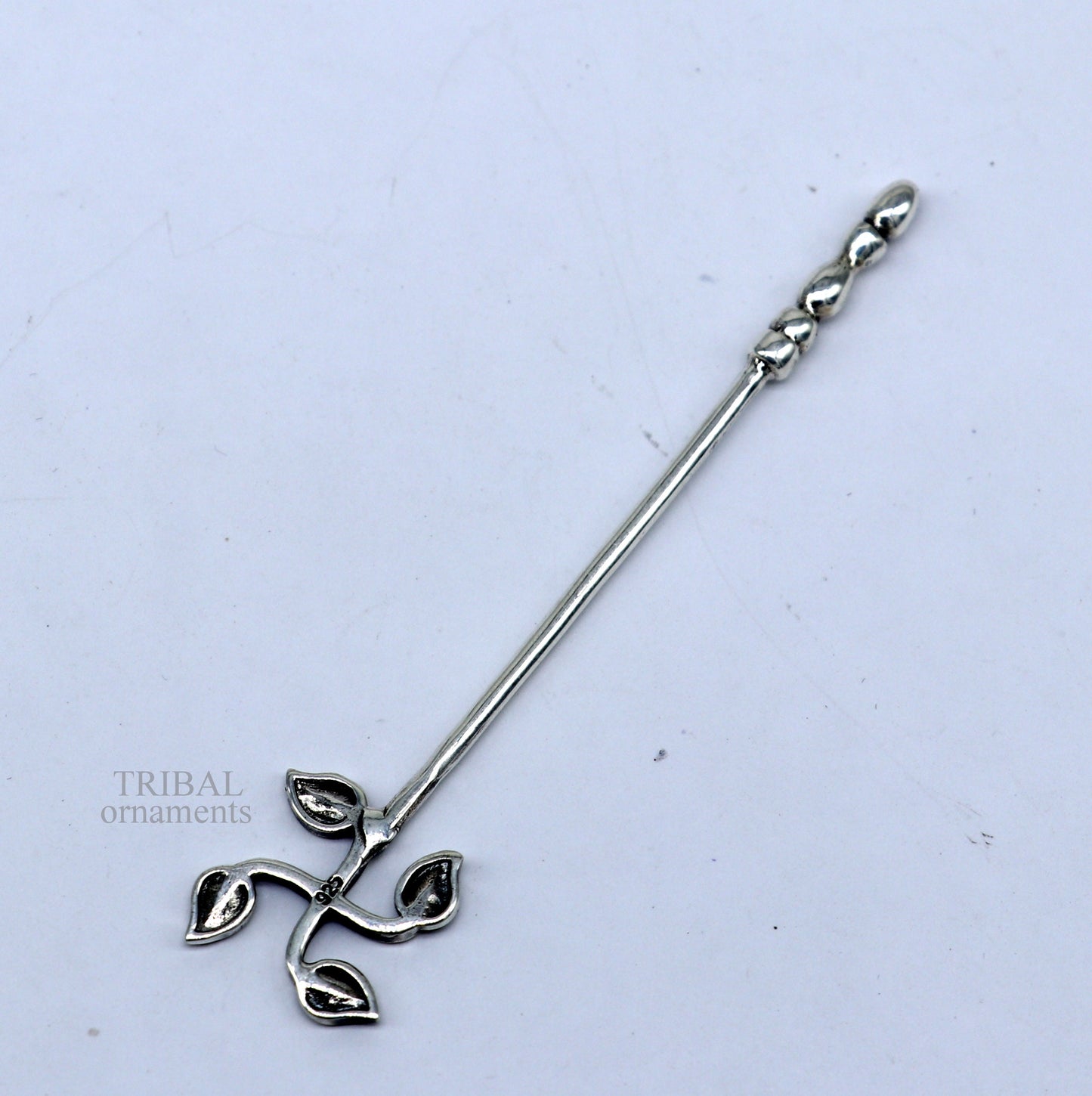 2.9" inches long handmade solid 925 sterling silver kumkum sticks, eyeliner stick, kajal stick, surma stick, brides vintage style gift su655 - TRIBAL ORNAMENTS