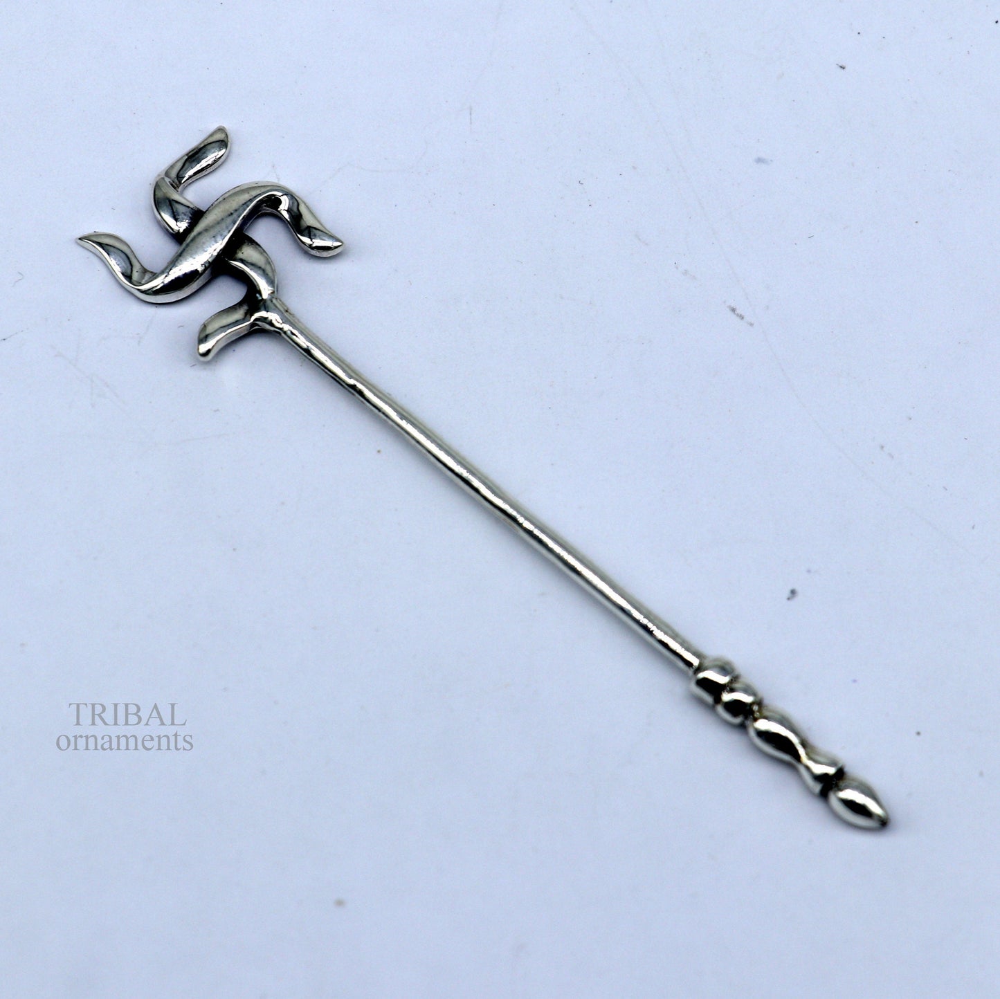 3" inches long handmade solid 925 sterling silver kumkum sticks, eyeliner stick, kajal stick, surma stick, brides vintage style gift su654 - TRIBAL ORNAMENTS