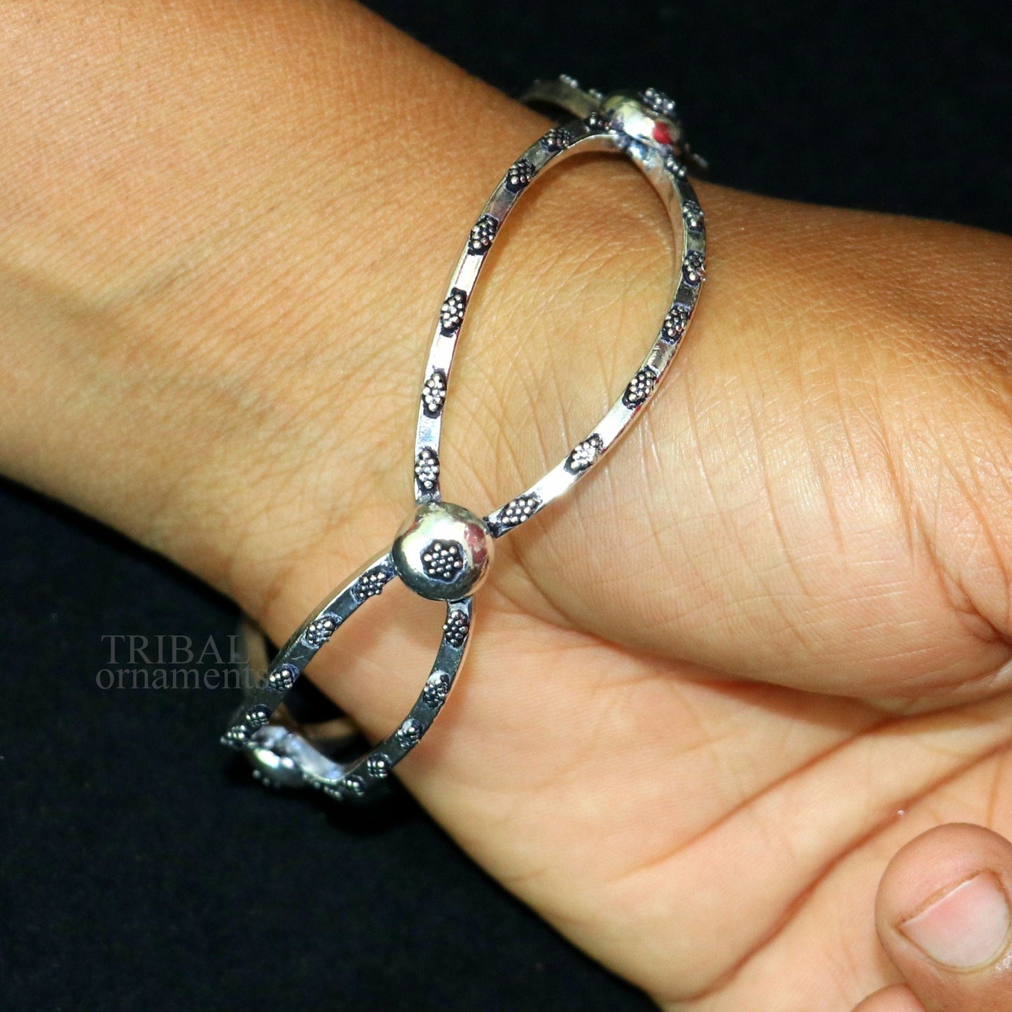 925 sterling silver handmade fabulous bangle bracelet kada gorgeous customized bride belly dance customized jewelry best gift jewelry ba140 - TRIBAL ORNAMENTS
