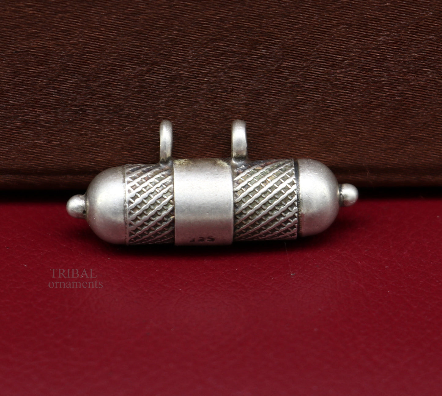 925 Sterling silver handmade vintage customized design amulet pendant, box pendant, container pendant, mantra box, silver tabiz ssp1525 - TRIBAL ORNAMENTS