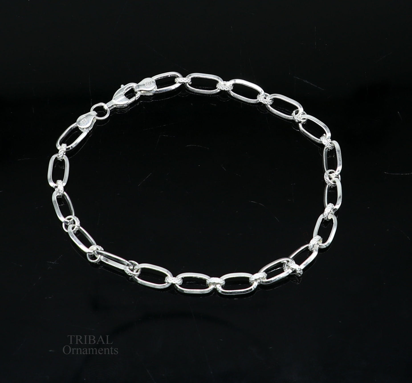 8" girl's bracelet 925 sterling silver handmade new fancy stylish solid chain bracelet, stylish bracelet gifting elegant jewelry nsbr522 - TRIBAL ORNAMENTS