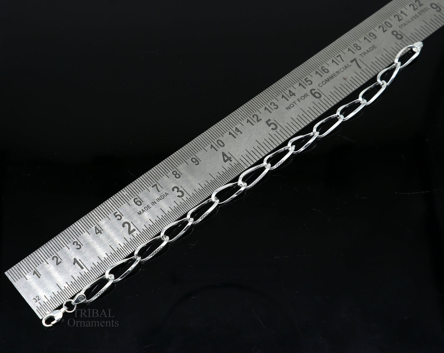 8" girl's bracelet 925 sterling silver handmade new fancy stylish solid chain bracelet, stylish bracelet gifting elegant jewelry nsbr531 - TRIBAL ORNAMENTS