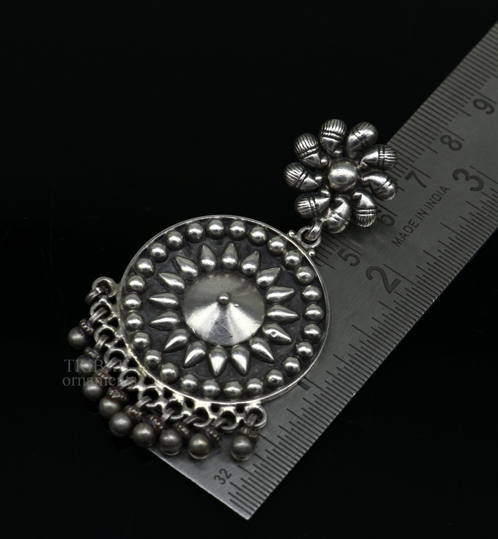 925 sterling silver handmade vintage design shape light weight stud earring attractive gifting jewelry, tribal earring drop dangle EAR1089 - TRIBAL ORNAMENTS