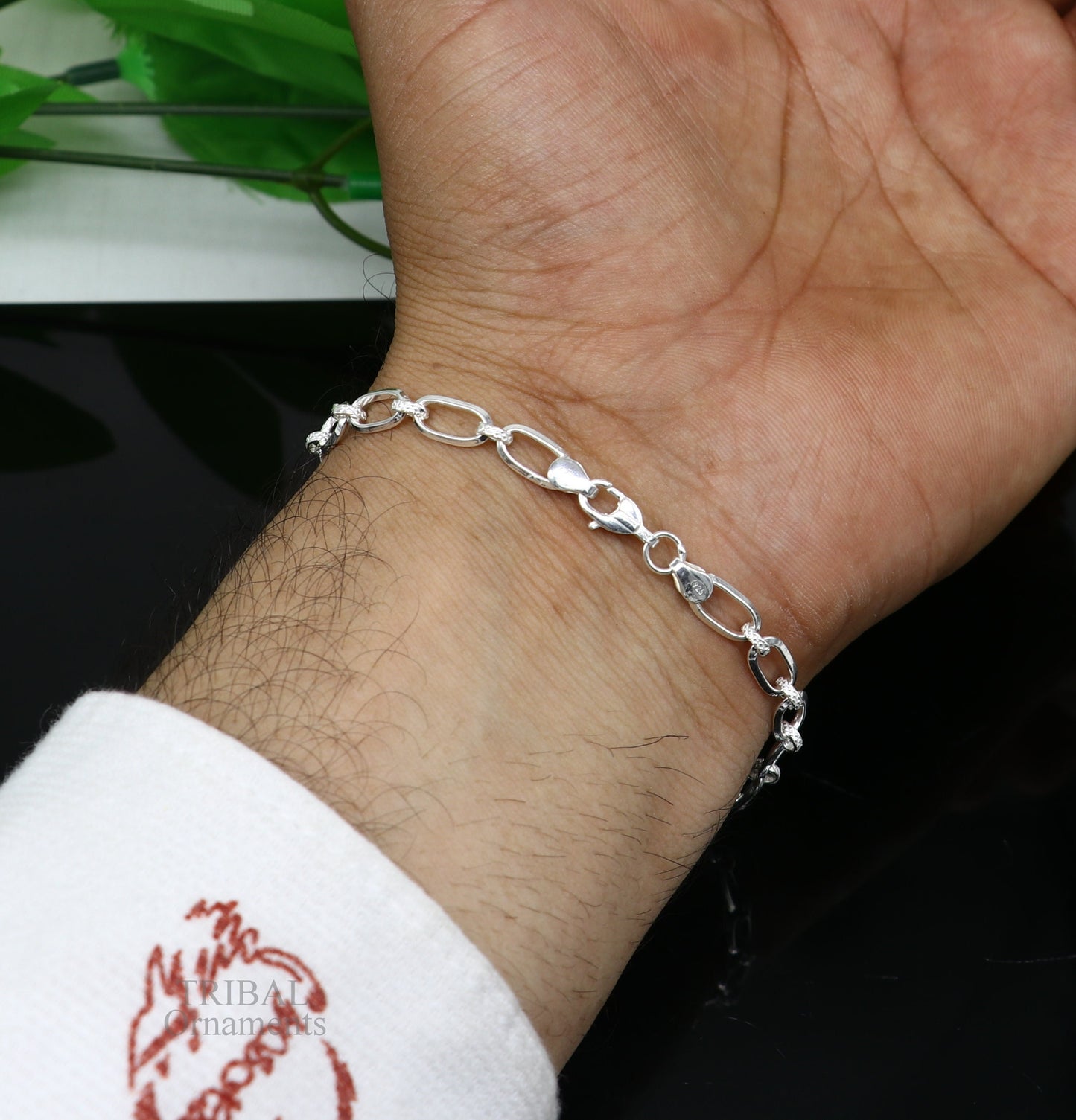 8" girl's bracelet 925 sterling silver handmade new fancy stylish solid chain bracelet, stylish bracelet gifting elegant jewelry nsbr522 - TRIBAL ORNAMENTS
