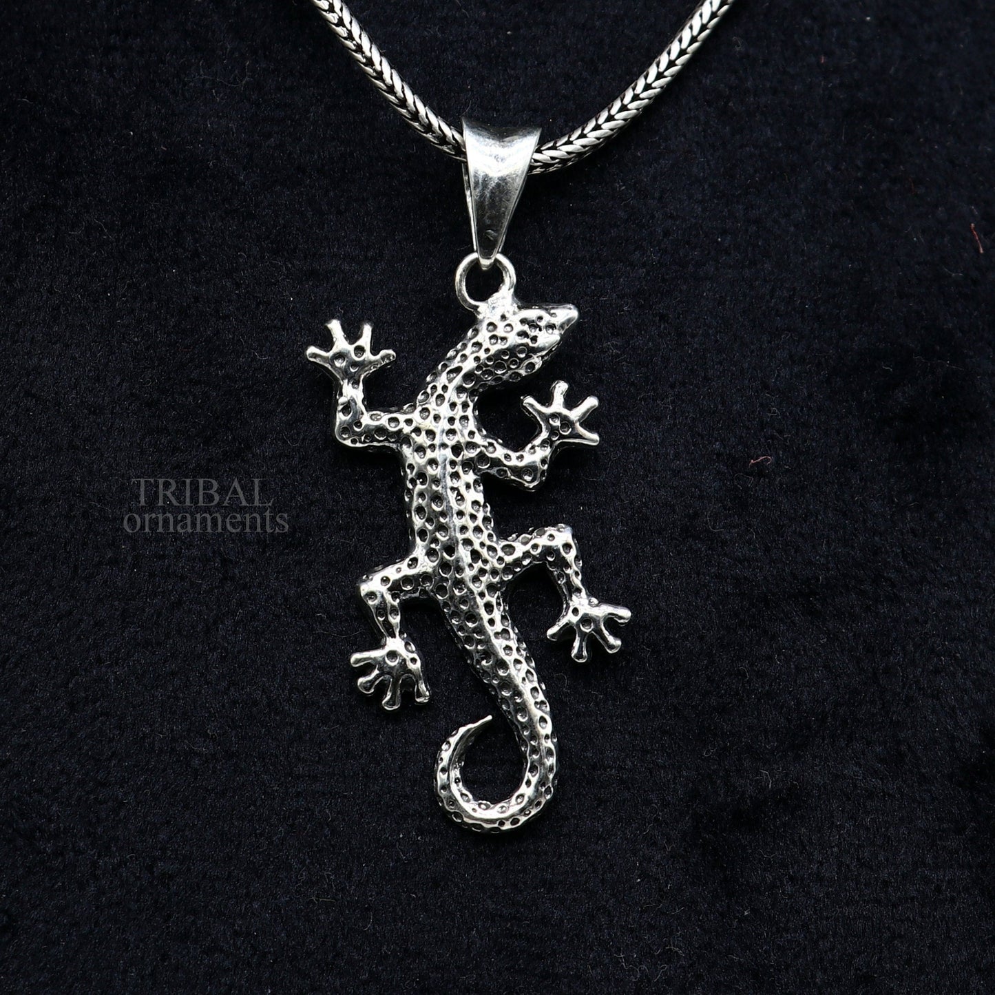 925 sterling silver amazing Lizard design handmade pendant with pretty attractive design pendant locket gifting jewelry india ssp1574 - TRIBAL ORNAMENTS