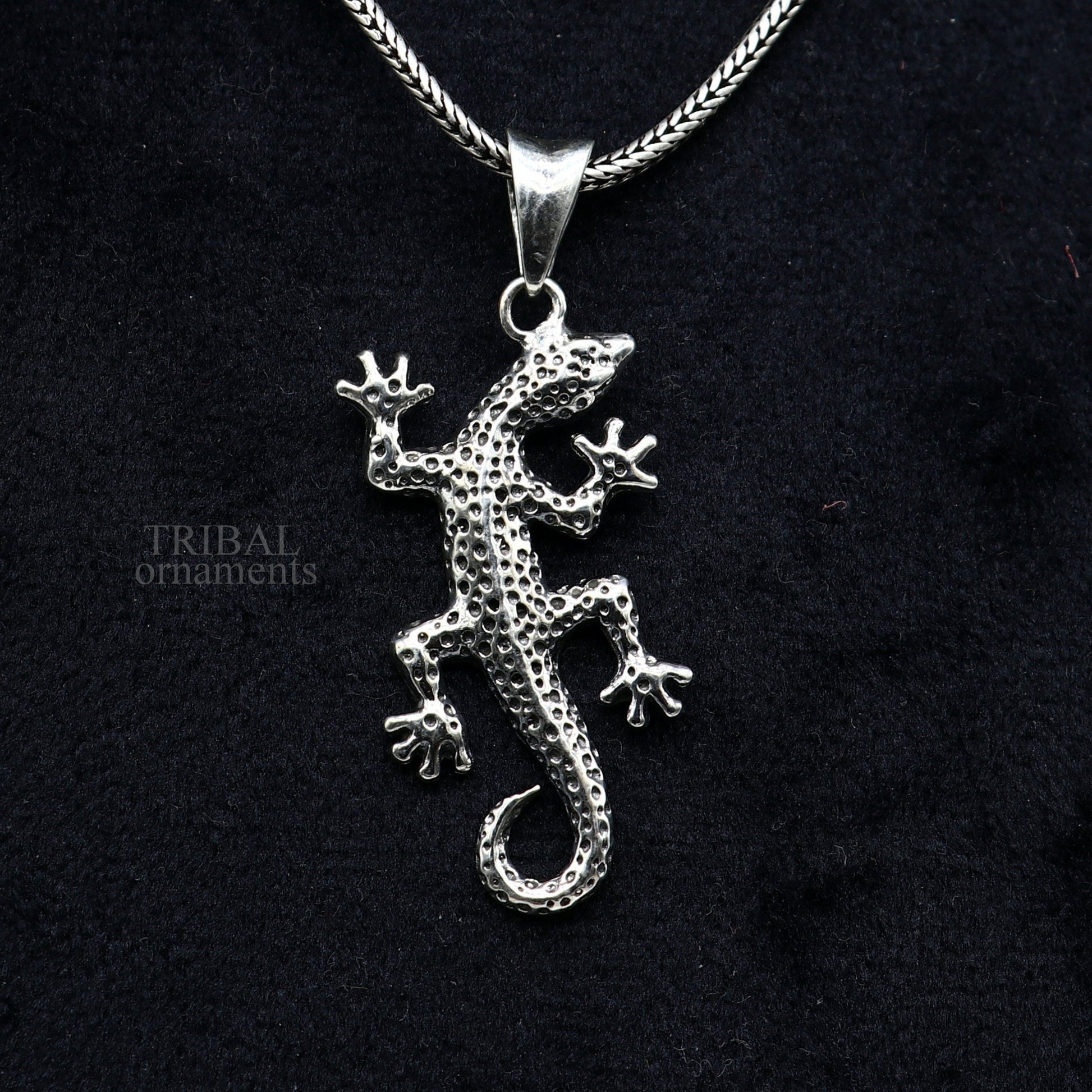 925 sterling silver amazing Lizard design handmade pendant with pretty attractive  design pendant locket gifting jewelry india ssp1574 - TRIBAL ORNAMENTS