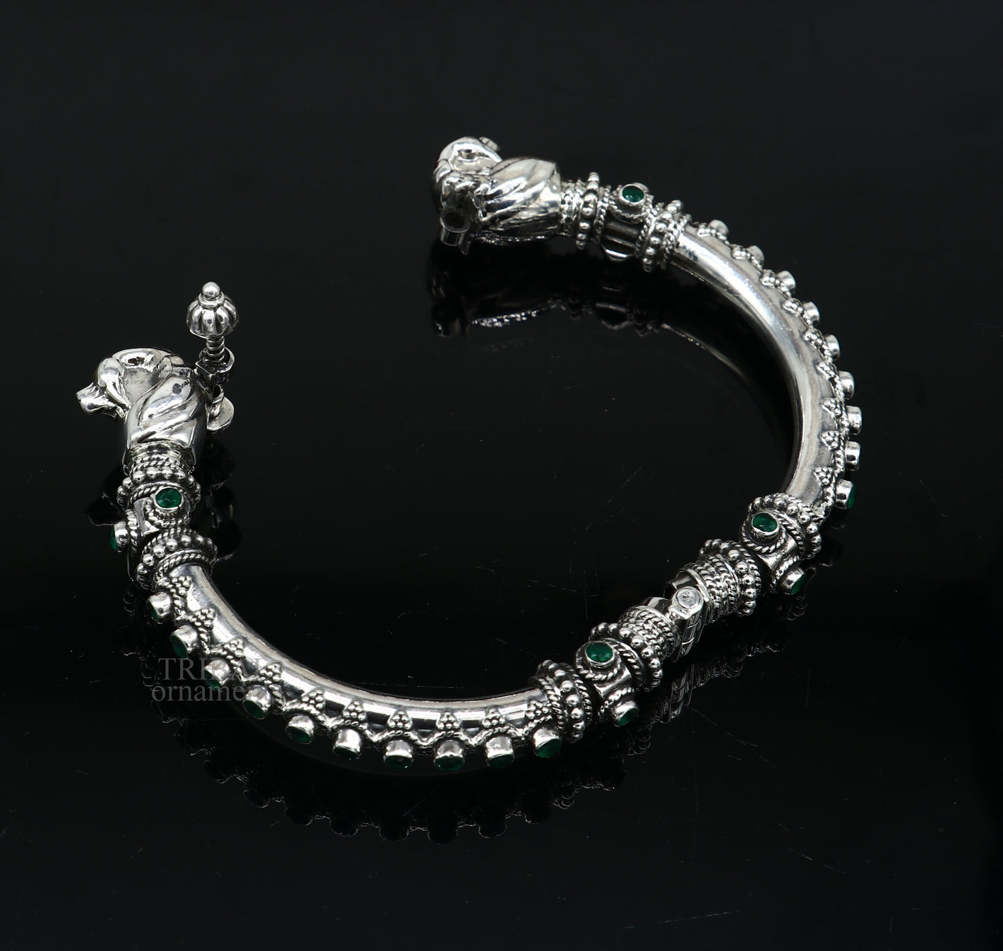 Vintage design handcrafted unique work 925 sterling silver bangle bracelet kada unique screw locking system best gifting jewelry nsk465 - TRIBAL ORNAMENTS
