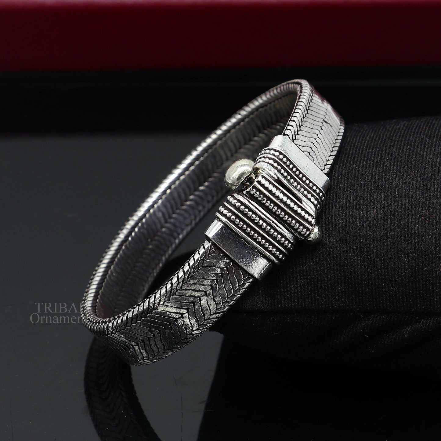 9" 925 sterling silver customized snake chain belt bracelet vintage design stylish men's gifting wrist belt bracelet jewelry NSBR550 - TRIBAL ORNAMENTS