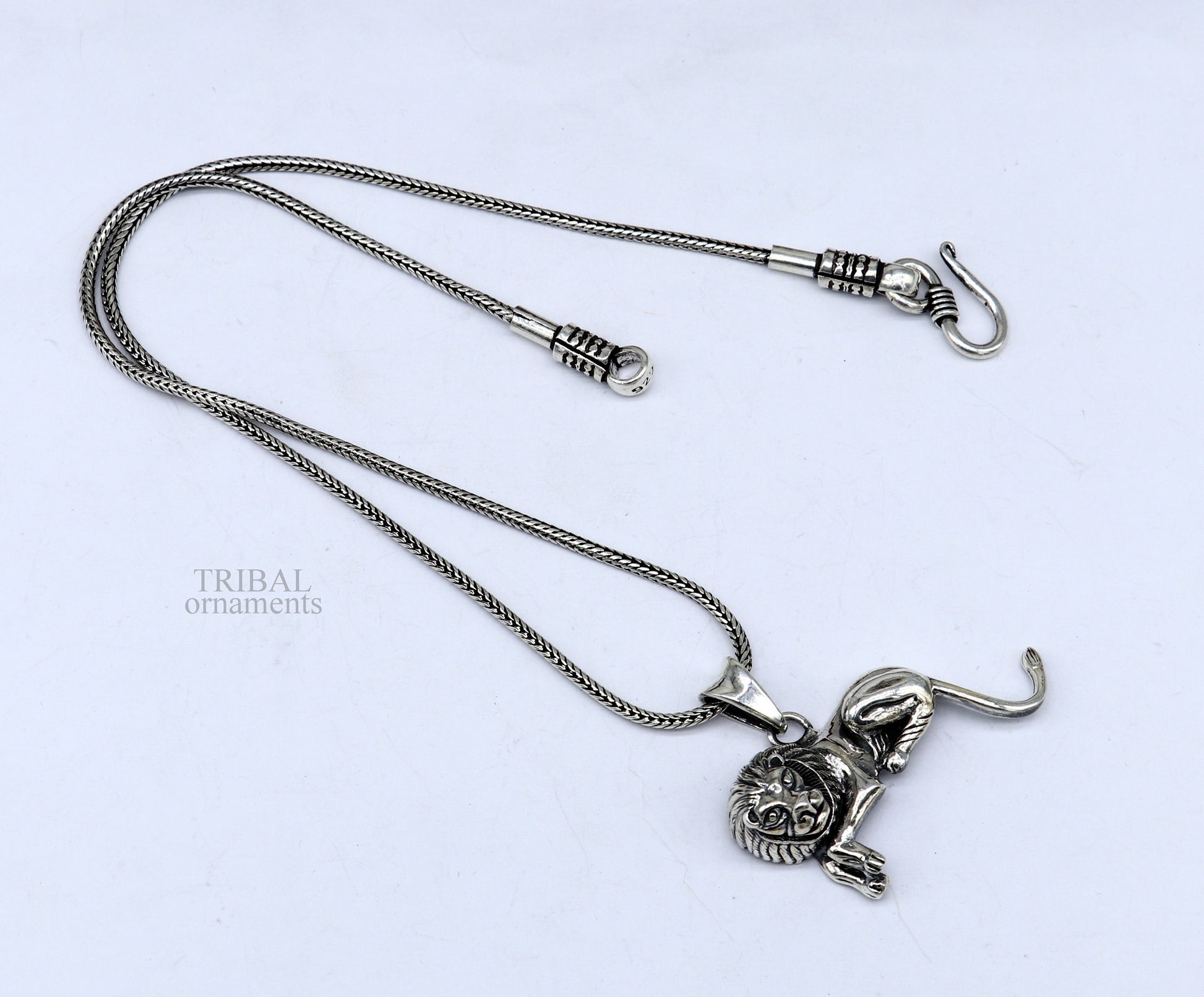 Amazing unique Elegant 925 sterling silver handmade lion design pendant solid pendant, best unisex gifting jewelry from india ssp1461 - TRIBAL ORNAMENTS