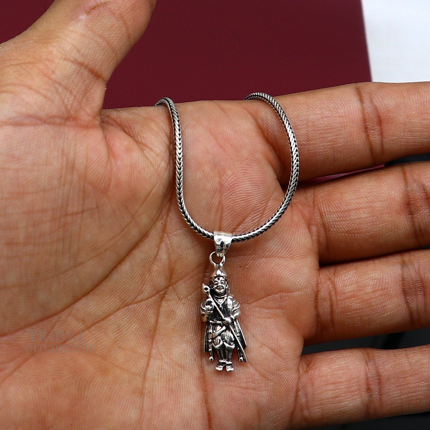 925 sterling silver Divine lord murugan KARTIKEYA pendant, excellent vintage designer silver handmade elegant pendant jewelry ssp1635 - TRIBAL ORNAMENTS