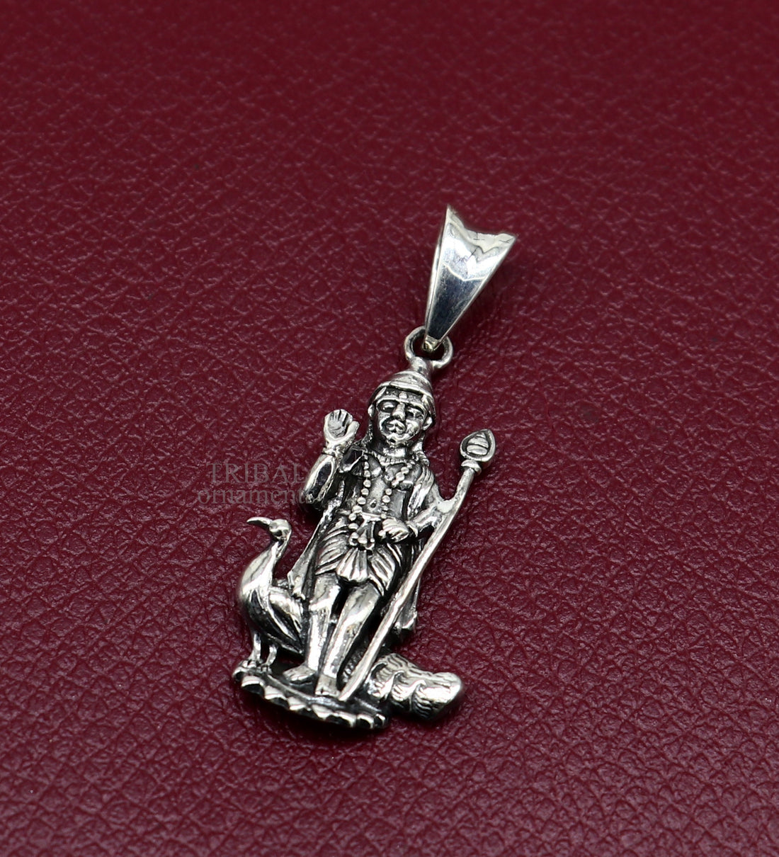 925 sterling silver Divine lord murugan KARTIKEYA pendant, excellent vintage designer silver handmade elegant pendant jewelry ssp1614 - TRIBAL ORNAMENTS