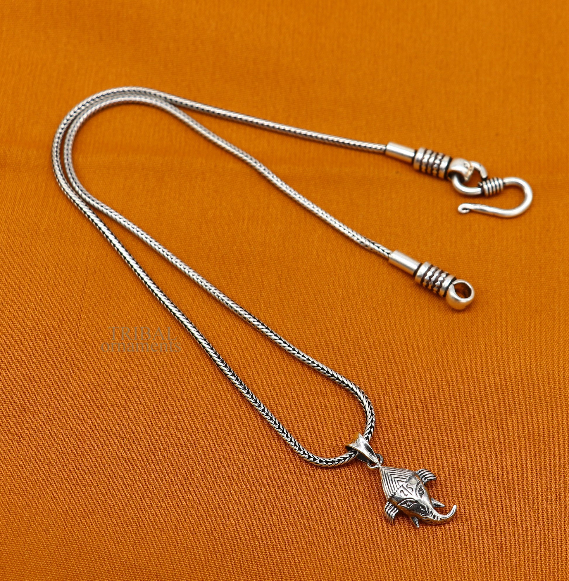 92.5 terling silver Lord Ganesha pendant, excellent unique design stylish unisex personalized gift pendant jewelry ssp1742 - TRIBAL ORNAMENTS