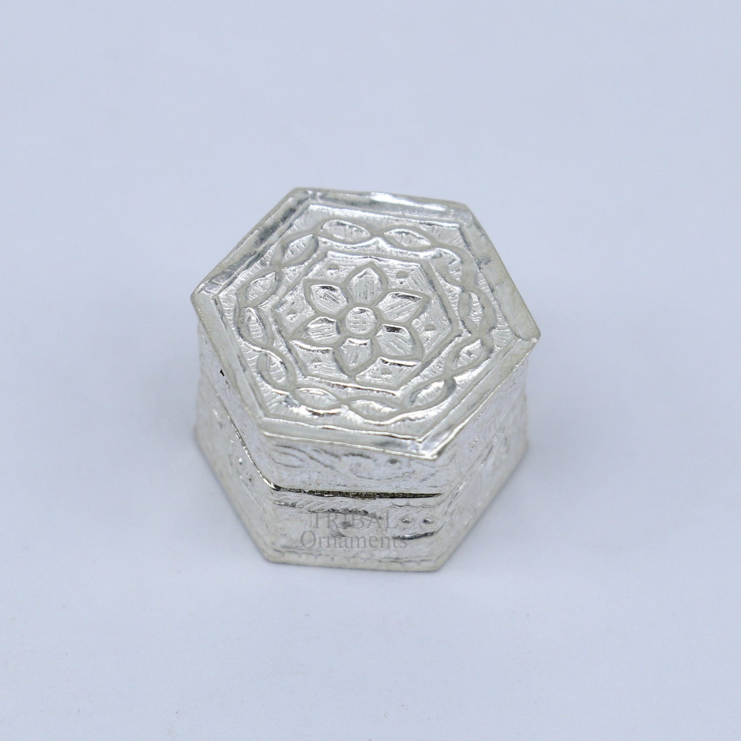 925 sterling silver trinket box, kajal box/casket box bridal square shape box collection, container box, eyeliner box gifting art stb352 - TRIBAL ORNAMENTS