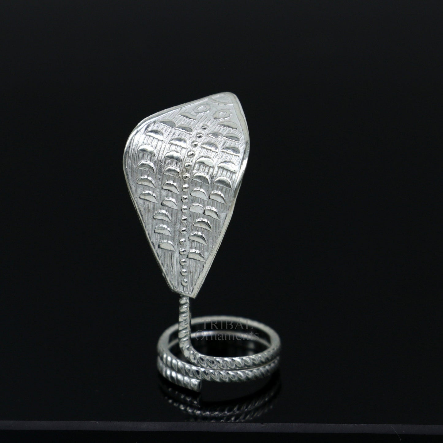 Divine Shiva Snake 925 sterling silver handmade style mini snake or shiva snake for puja or worshipping, solid Diwali puja article su722 - TRIBAL ORNAMENTS