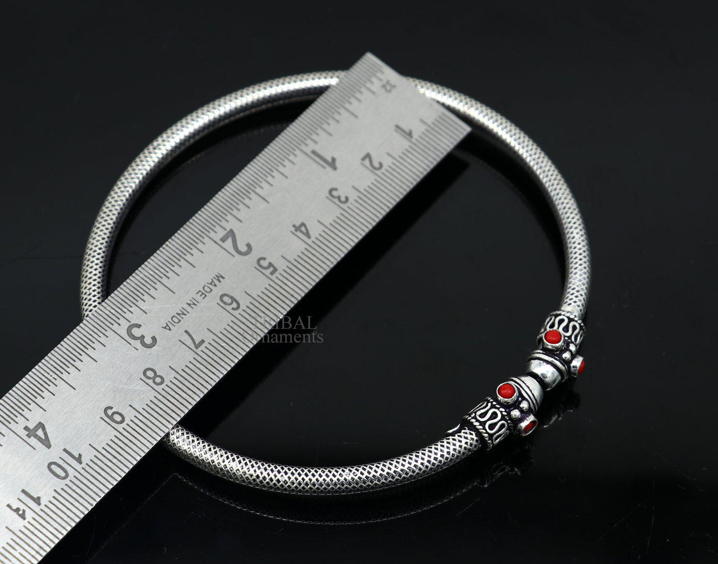925 sterling silver handmade vintage design stunning foot bracelet ankle kada excellent coral stone belly dance ethnic jewelry Rnsfk44 - TRIBAL ORNAMENTS