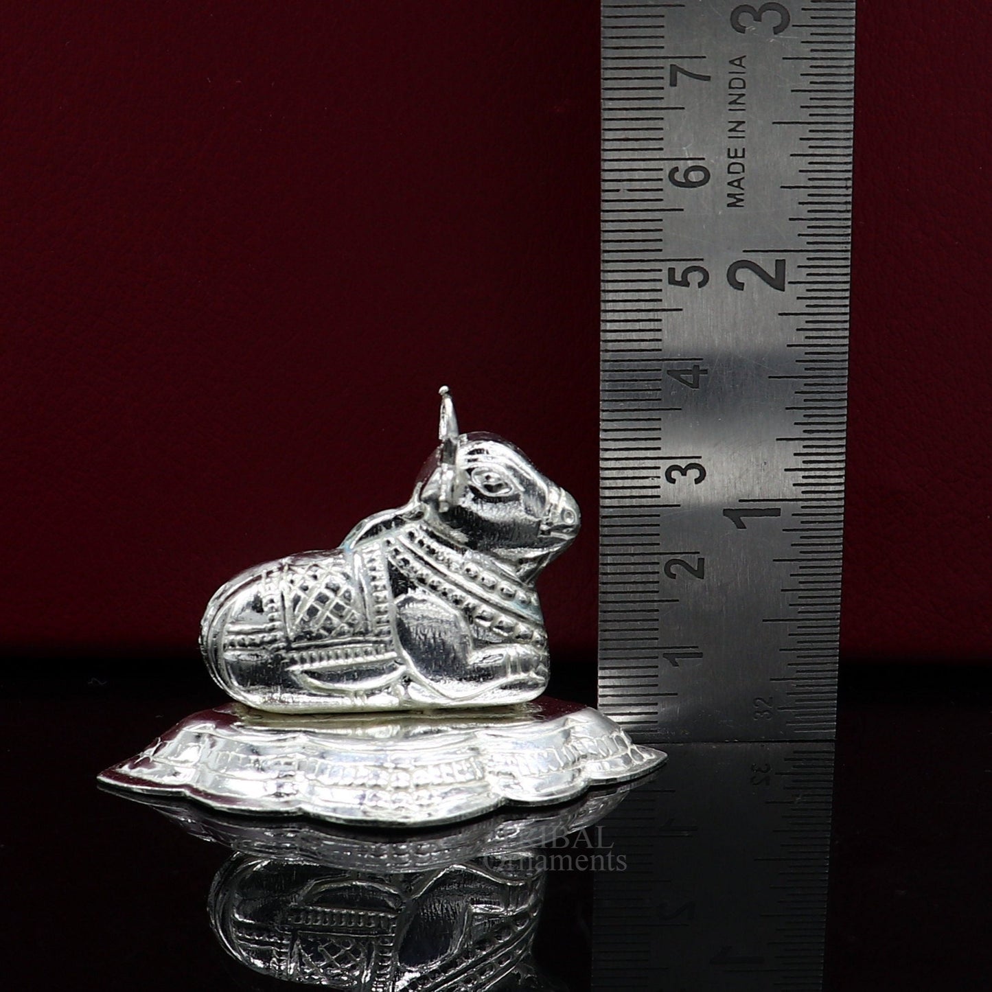 Lord Shiva Vahan Nandi Maharaj sterling silver handmade small article for puja, best gift for lord Shiva, divine statue su713 - TRIBAL ORNAMENTS
