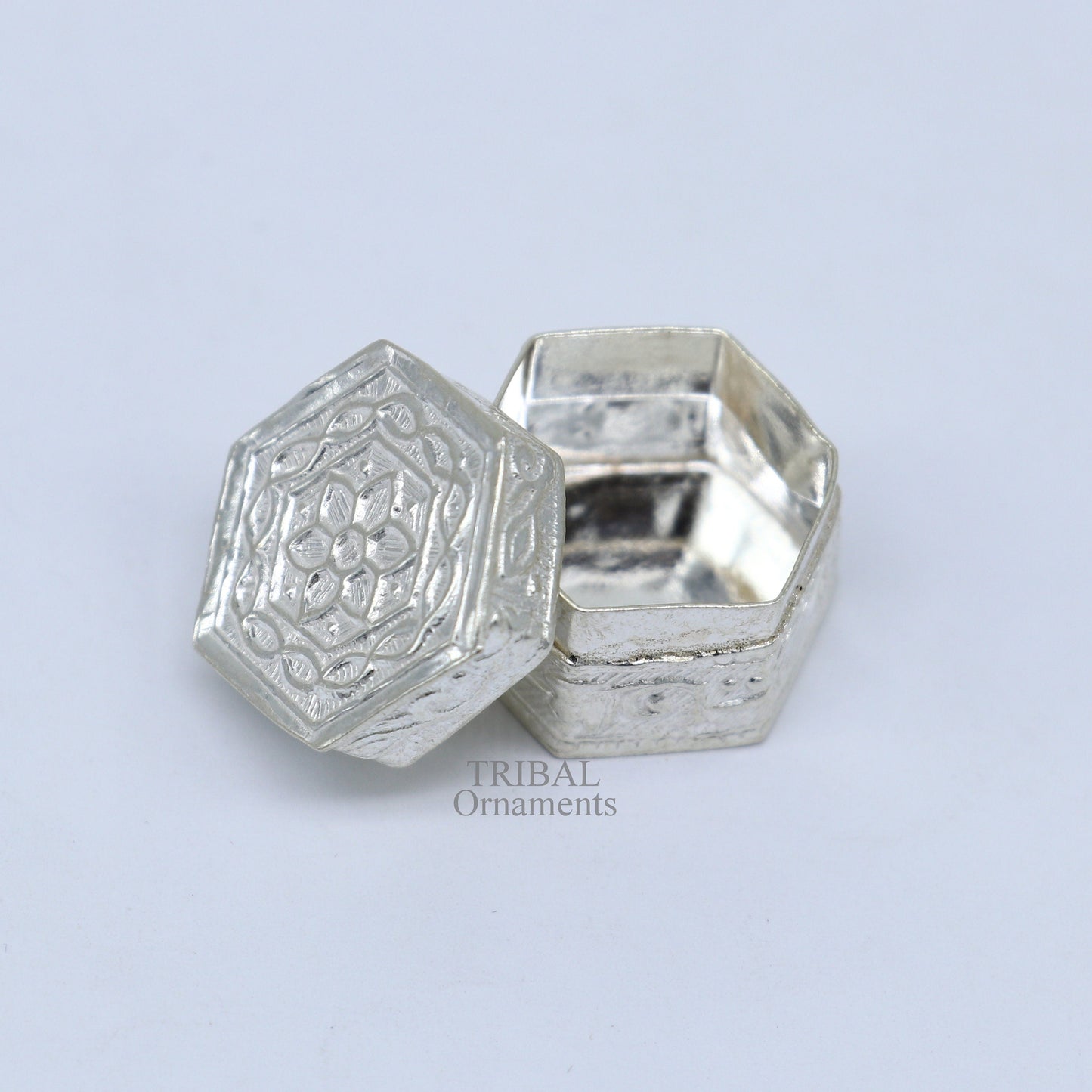 925 sterling silver trinket box, kajal box/casket box bridal square shape box collection, container box, eyeliner box gifting art stb352 - TRIBAL ORNAMENTS